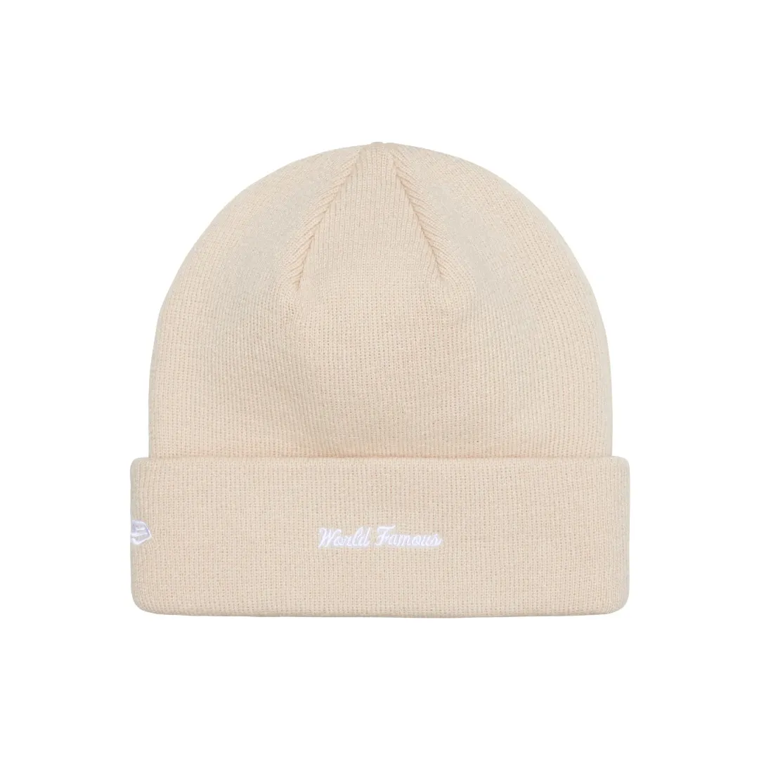 🅿️130 M01 original order Supreme x New Era 24FW Box Logo Beanie basic embroidery cold hat black khaki sapphire blue gray pink