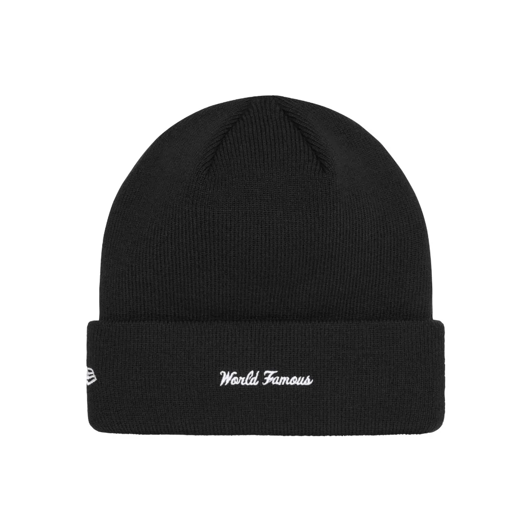 🅿️130 M01 original order Supreme x New Era 24FW Box Logo Beanie basic embroidery cold hat black khaki sapphire blue gray pink