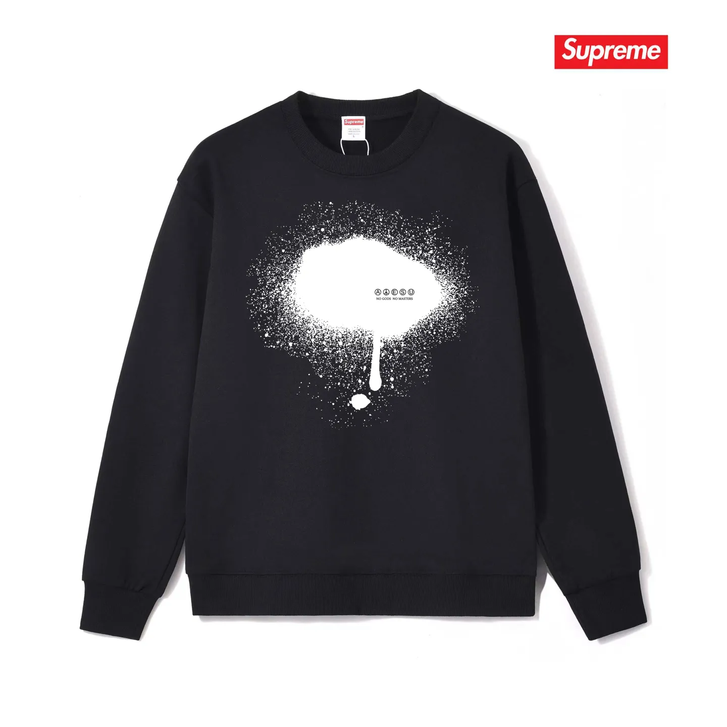 Style No. S1104 #terry p150💰 Velvet 160💰 Supreme co-branded SS23 Week6 TAG TEE slogan printed round neck sweatshirt Made of 400g large terry (drop shoulder large version) fabric, soft texture and no pilling Imported environmentally friendly printing glue The pattern is bright and three-dimensional Quality 💥Same style for men and women The upper body is trendy Color: black white gray Size: S M L XL XXL