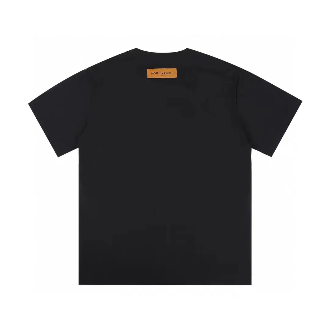 #S94 p110💰 1v 2023 new LV co-branded supreme round neck short-sleeved T-shirt with back logo on the back, custom dyed, very comfortable to the touch, super versatile and good-looking short-sleeved, complete with three labels, non-market ordinary version, feel free to compare, quality is absolutely guaranteed, size: S M L XL XXL