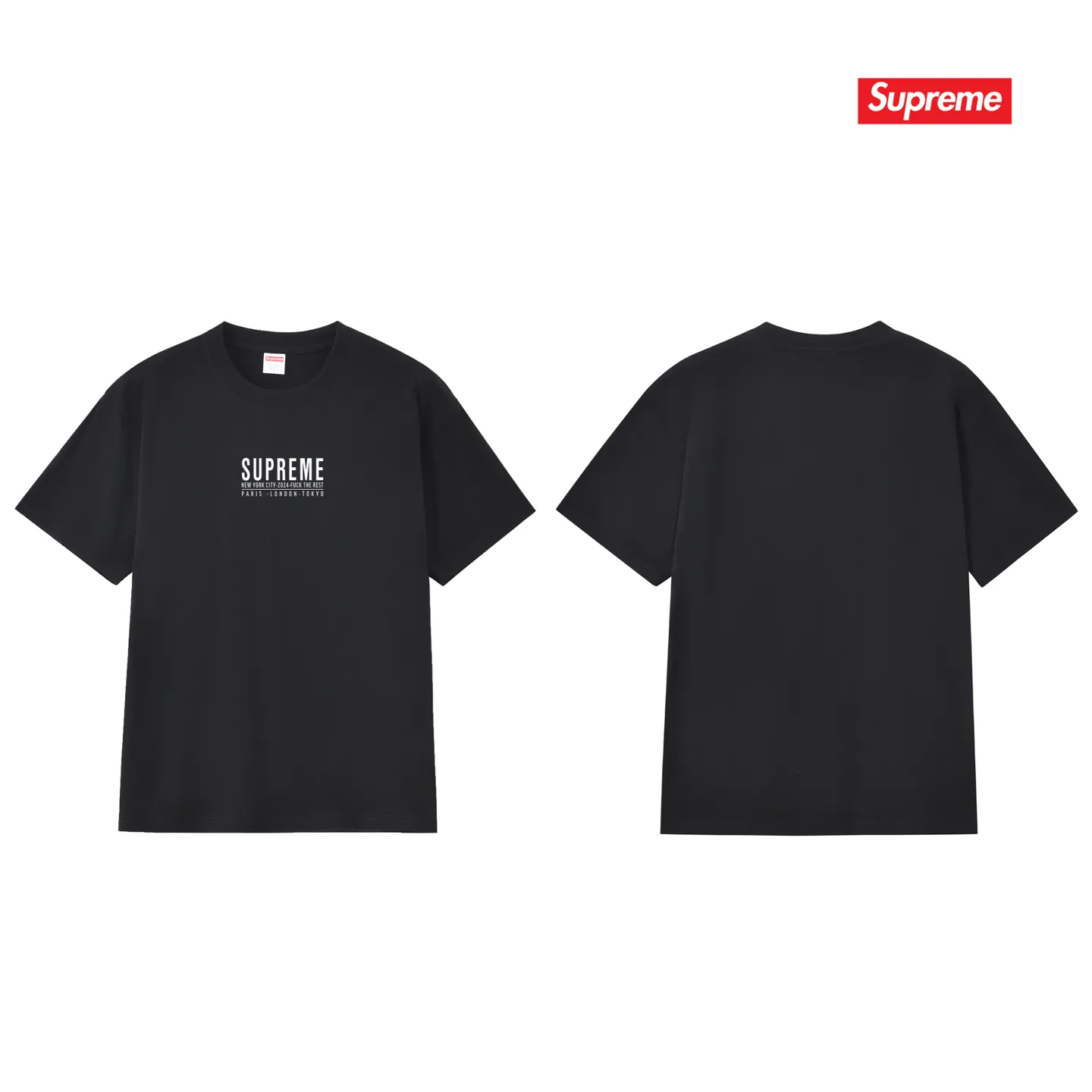 S152 P110💰 Sup SS24 summer T-shirt. Logo letter print pattern on the chest. Casual short-sleeved T. Loose fit. Made of 260g combed cotton double yarn. From fabric to accessories, all three standards are complete and follow ZP. The slurry printing imported from Matsui Company will never crack. The whole piece adopts three-needle five-thread technology. The neckline-shoulder seam-sleeve seam is double-lined, which looks more three-dimensional and textured.) The same craftsmanship as the original version, classic version. Feel free to compare zp. The whole piece adopts three-needle five-thread craftsmanship (neckline-shoulder seam-sleeve seam double thread, which looks more three-dimensional and textured). It has the same craftsmanship as the original original, classic version. Color: black, white, light gray, navy blue, pink. Size: S M L XL XXL
