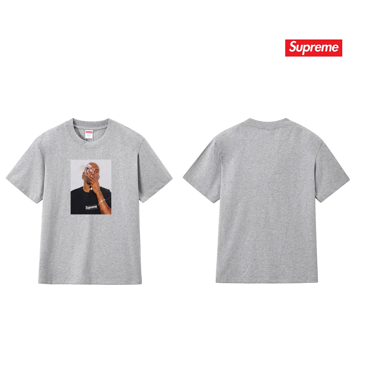 S172 P110💰 Sup SS25 WEEK18SummerTee Dean Blunt character printed round neck short-sleeved T-shirt. Loose fit. Made of 260g combed cotton double yarn. All three standards are complete from fabrics to accessories. ZP. Imported Matsui Company slurry printing will never crack. The whole piece adopts three-needle five-thread technology. The collar-shoulder seam-sleeve seam is double-lined, which looks more three-dimensional and textured. The same process as the original version, classic version. Feel free to compare zp. The whole piece adopts three-needle five-thread craftsmanship (neckline-shoulder seam-sleeve seam double thread, which looks more three-dimensional and textured). It has the same craftsmanship as the original original, classic version. Color: black, white, light gray, navy blue, pink. Size: S M L XL XXL