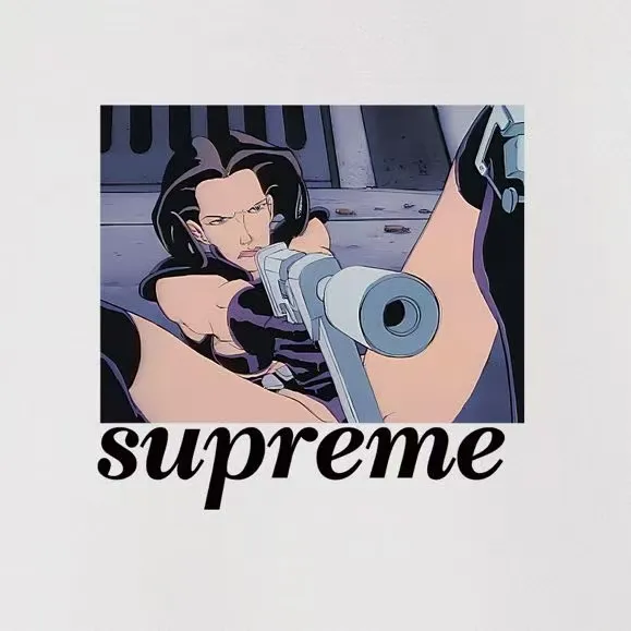 Style No. S2097 #terry P160💰 Velvet P170💰 Supreme SS22 Week6 xAeon Flux joint model Gun Tee magic female warrior cartoon letter printed hooded sweatshirt Made of 400g large terry 430g silver fox velvet (drop shoulder large version) fabric, soft texture and no pilling, imported environmentally friendly printing glue, bright three-dimensional pattern, quality 💥 Unisex style, the upper body is trendy Color: Black White Gray Size: S M L XL XXL