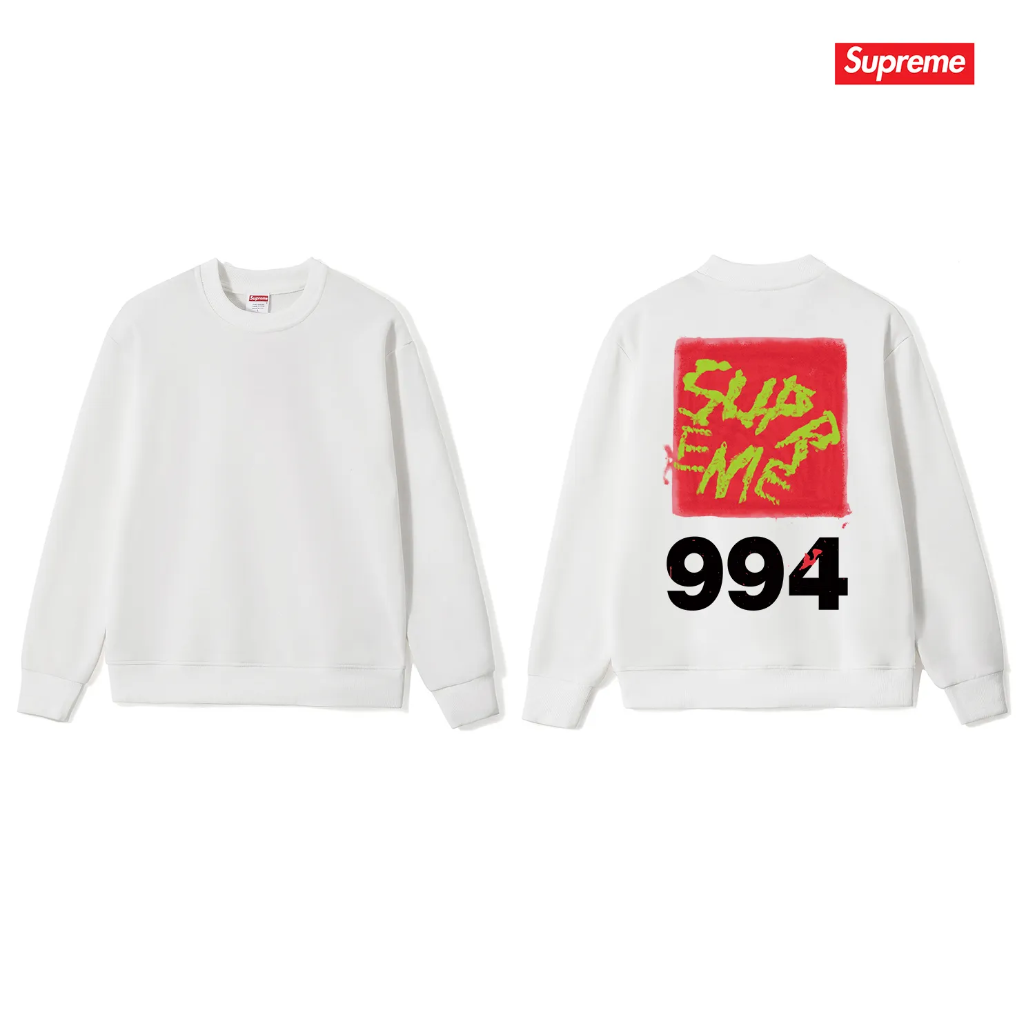 Style No. S1241 #terry p150💰 Velvet 160💰 Supreme SS24 Spring T-shirt series WEEK9 PAI NTTEE back printed round neck sweatshirt Made of 400 grams of large terry (drop shoulder large version) fabric, soft texture and no pilling Imported environmentally friendly printing glue The pattern is bright and three-dimensional Quality 💥Same style for men and women The upper body is trendy Color: black white gray Size: S M L XL XXL