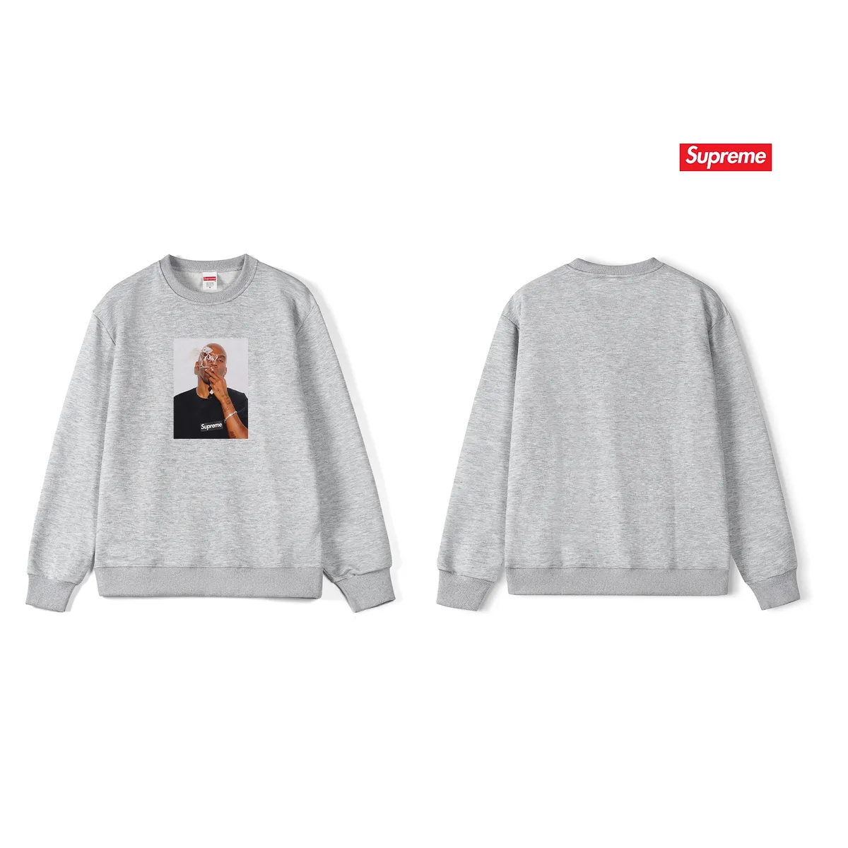 Style No. S1172 #terry p150💰 Velvet 160💰 Sup SS25 WEEK18SummerTee Dean Blunt character print round neck sweatshirt Made of 400 grams of large terry (drop shoulder large version) fabric, soft texture and no pilling Imported environmentally friendly printing glue The pattern is bright and three-dimensional Quality💥Same style for men and women The upper body is trendy Color: black white gray Size: S M L XL XXL