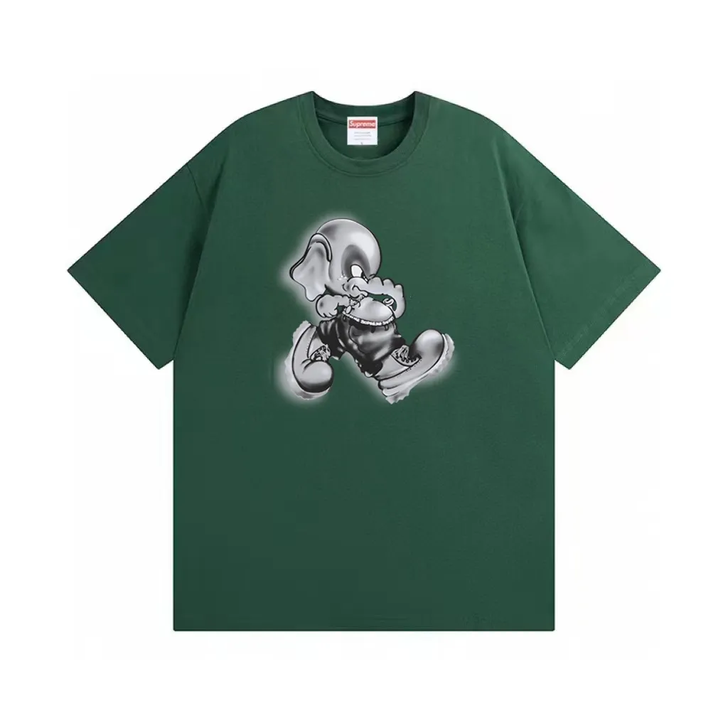 #S109 p110💰 Supreme FW22 Week1ElephantTee printing, loose version, using 260 grams of combed cotton double yarn, all three standards from fabrics to accessories are complete and follow ZP. The slurry printing imported from Matsui Company will never crack. The whole piece adopts three-needle five-thread technology. The neckline-shoulder seam-sleeve seam is double-lined, which looks more three-dimensional and textured. The same process as the original version, classic version Feel free to compare zp The whole piece adopts three-needle five-thread craftsmanship (neckline-shoulder seam-sleeve seam double thread, which looks more three-dimensional and textured) and the same craftsmanship as the original original, classic version Color: White Black Dark Green Gray Brown Red Size: S M L XL XXL