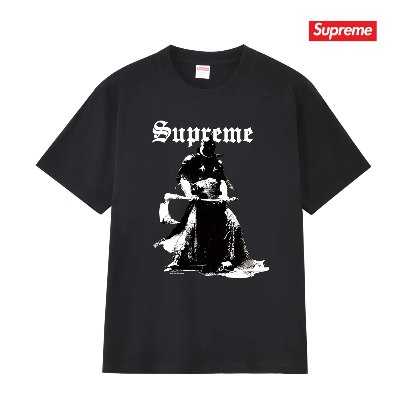 S195 P110💰 American Sup co-branded FW24 Tee monster print pattern round neck short-sleeved T-shirt. Loose fit. Made of 260g combed cotton double yarn. All three standards are complete from fabric to accessories. ZP. Imported Matsui Company slurry printing will never crack. The whole piece adopts three-needle five-thread technology. The neckline-shoulder seam-sleeve seam is double-lined, which looks more three-dimensional and textured.) The same process as the original version, classic fit Feel free to compare zp. The whole piece adopts three-needle five-thread craftsmanship (neckline-shoulder seam-sleeve seam double thread, which looks more three-dimensional and textured). It has the same craftsmanship as the original original, classic version. Color: black, white, light gray, pink, navy. Size: S M L XL XXL