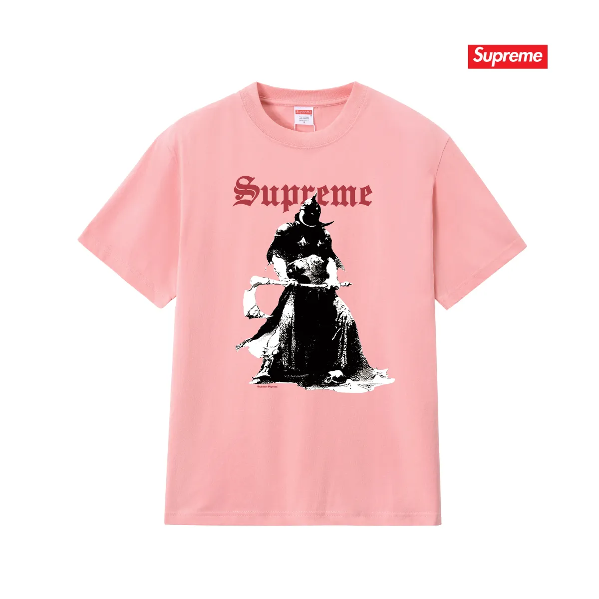 S195 P110💰 American Sup co-branded FW24 Tee monster print pattern round neck short-sleeved T-shirt. Loose fit. Made of 260g combed cotton double yarn. All three standards are complete from fabric to accessories. ZP. Imported Matsui Company slurry printing will never crack. The whole piece adopts three-needle five-thread technology. The neckline-shoulder seam-sleeve seam is double-lined, which looks more three-dimensional and textured.) The same process as the original version, classic fit Feel free to compare zp. The whole piece adopts three-needle five-thread craftsmanship (neckline-shoulder seam-sleeve seam double thread, which looks more three-dimensional and textured). It has the same craftsmanship as the original original, classic version. Color: black, white, light gray, pink, navy. Size: S M L XL XXL
