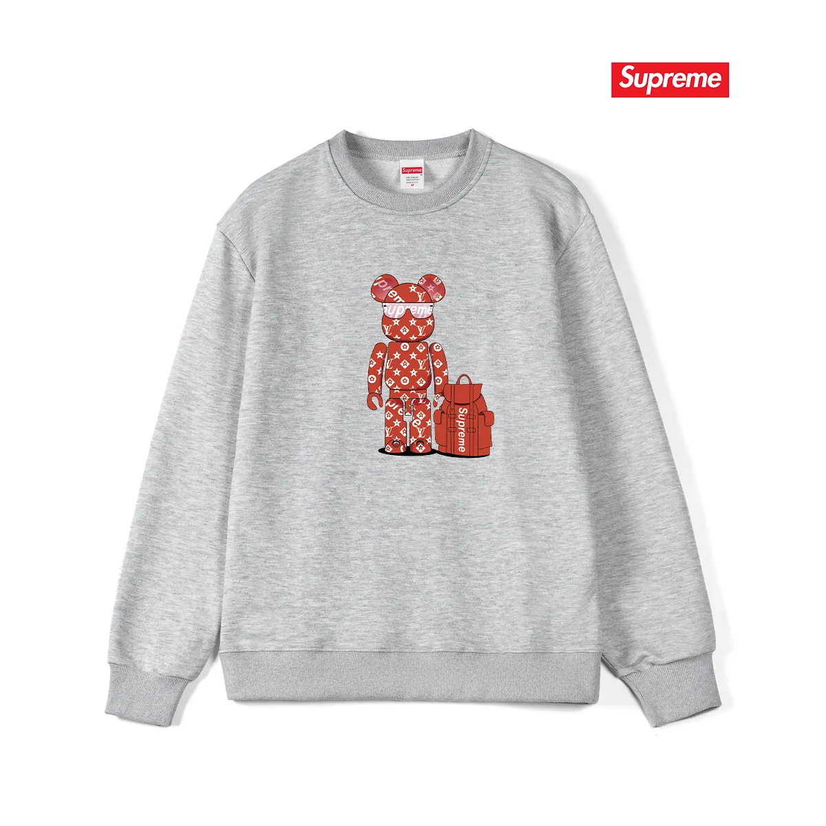 Style No. S1193 #terry p150💰 plus velvet 160💰 American fashion brand SUP letter bear print round neck sweatshirt Made of 400 grams of large terry (drop shoulder large version) fabric, soft texture and no pilling Imported environmentally friendly printing glue The pattern is bright and three-dimensional Quality💥Same style for men and women The upper body is trendy Color: black white gray Size: S M L XL XXL