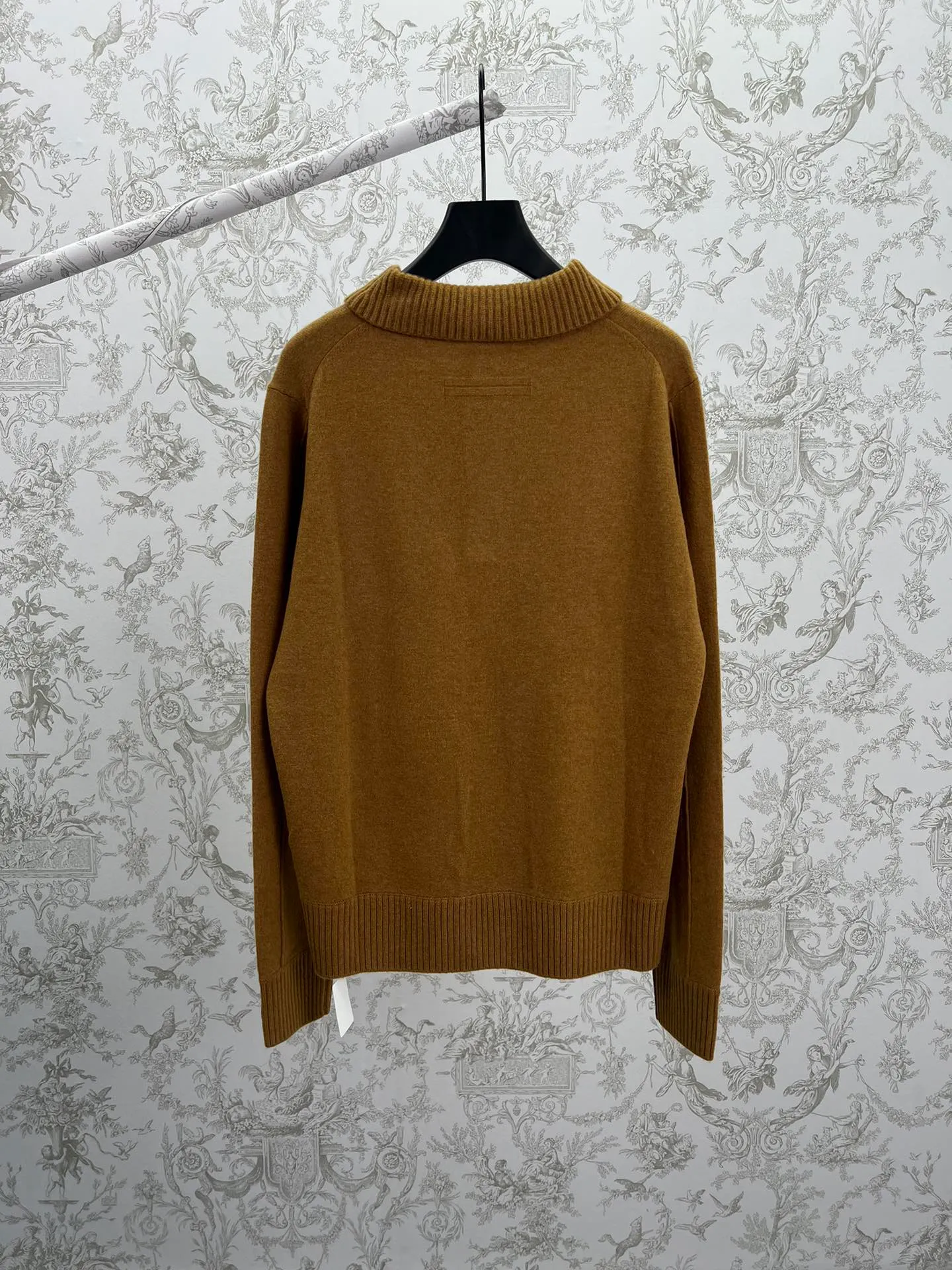 🅿️620 Zegna 25ss new solid color knitted POLO shirt brown high version code number: S.ML.XL.