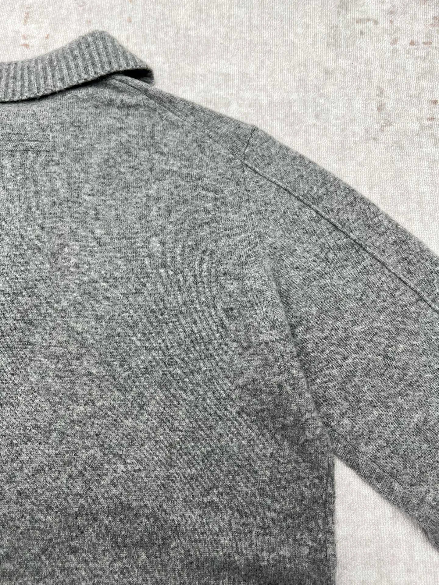 🅿️620 Zegna 25ss new solid color knitted POLO shirt gray high version code number: S.ML.XL.