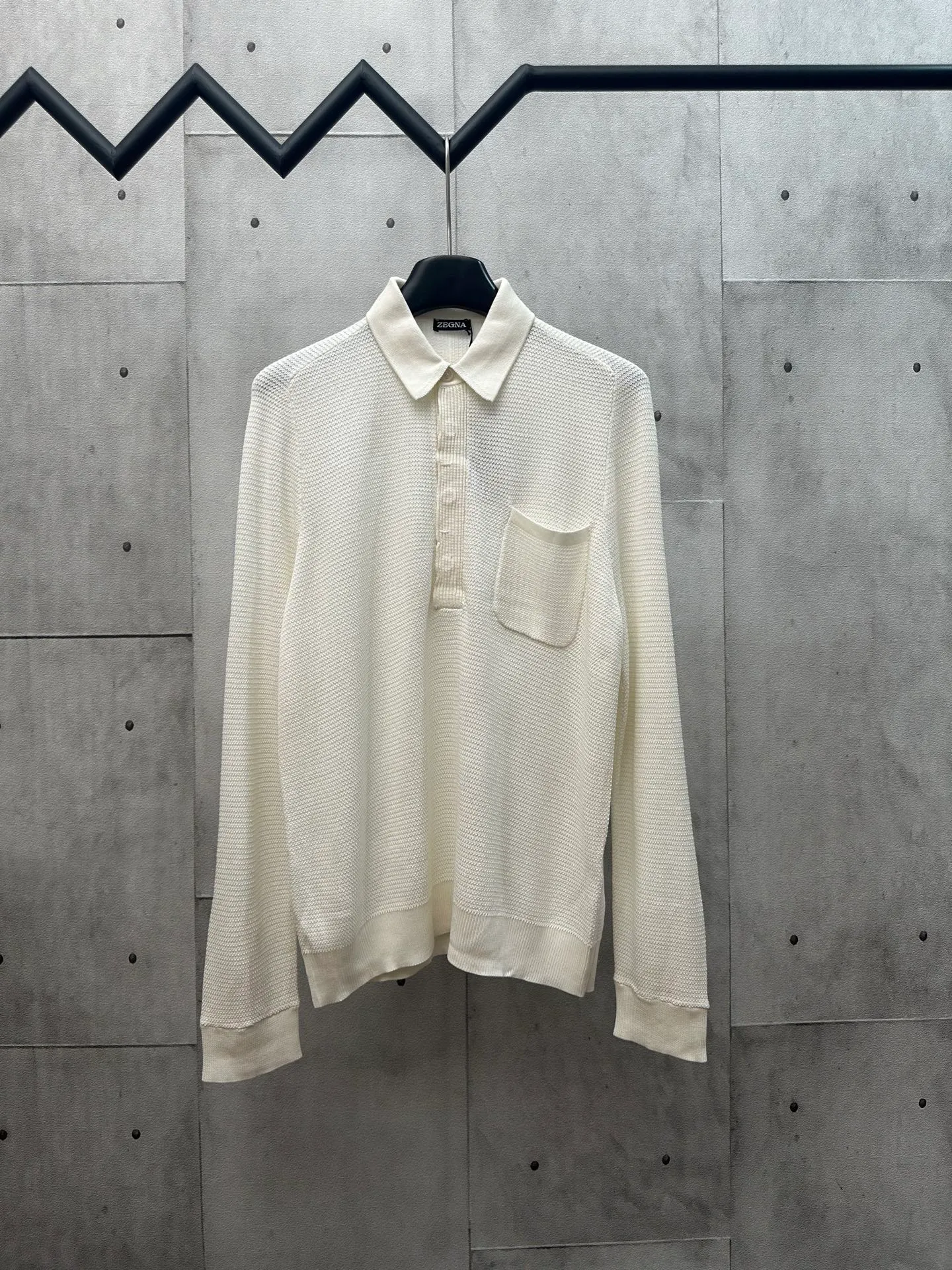🅿️530 ZEGNA 25FW new silk cotton knitted POLO shirt Size: S M L