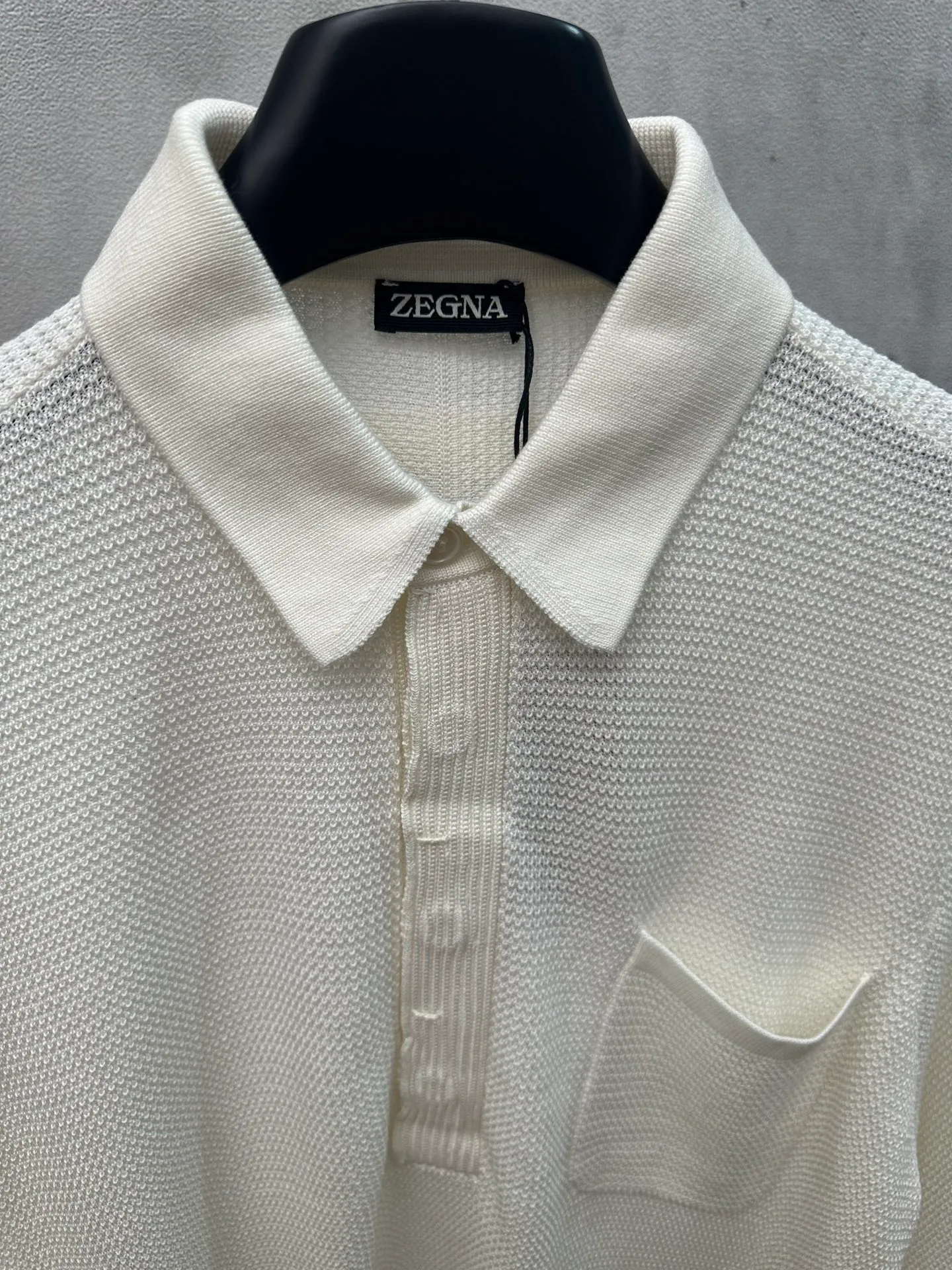 🅿️530 ZEGNA 25FW new silk cotton knitted POLO shirt Size: S M L