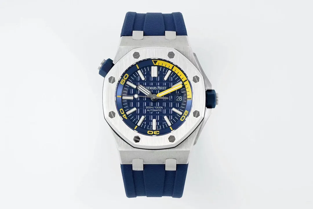 【High-end replica】💰1160! 【Top Replica】💰Private chat! Audemars Piguet 15710 Diving King! 3120 integrated movement, creating the strongest replica both internally and externally. 1. The case is polished multiple times to match the edges and corners, so that the material feels consistent; 2. The strongest movement plywood is polished, with a special 18K rose gold automatic support color; 3. The most user-friendly removable head buffer area to ensure that it matches the original design; 4. The most three-dimensional and neat "biscuit texture" on the disk is guaranteed to be exactly the same as the original: 5. The most lasting luminous light and the most accurate internal scale, IPF hits the point directly. 6. Adopt the original and consistent assembly structure to achieve uniformity in every detail! 7. The closest to the original pointer, with sharp and neat cut surfaces without burrs; 8. The closest to the original calendar magnifying glass, the most transparent on the market; 9. The strongest sapphire mirror, transparent to the senses, and coated with anti-vertigo anti-reflection coating; The most important movement: using the integrated AP.CAL.3120 movement, with stable functions, the same 41-hour power reserve as the original, and the same appearance! The King of Diving is back!
