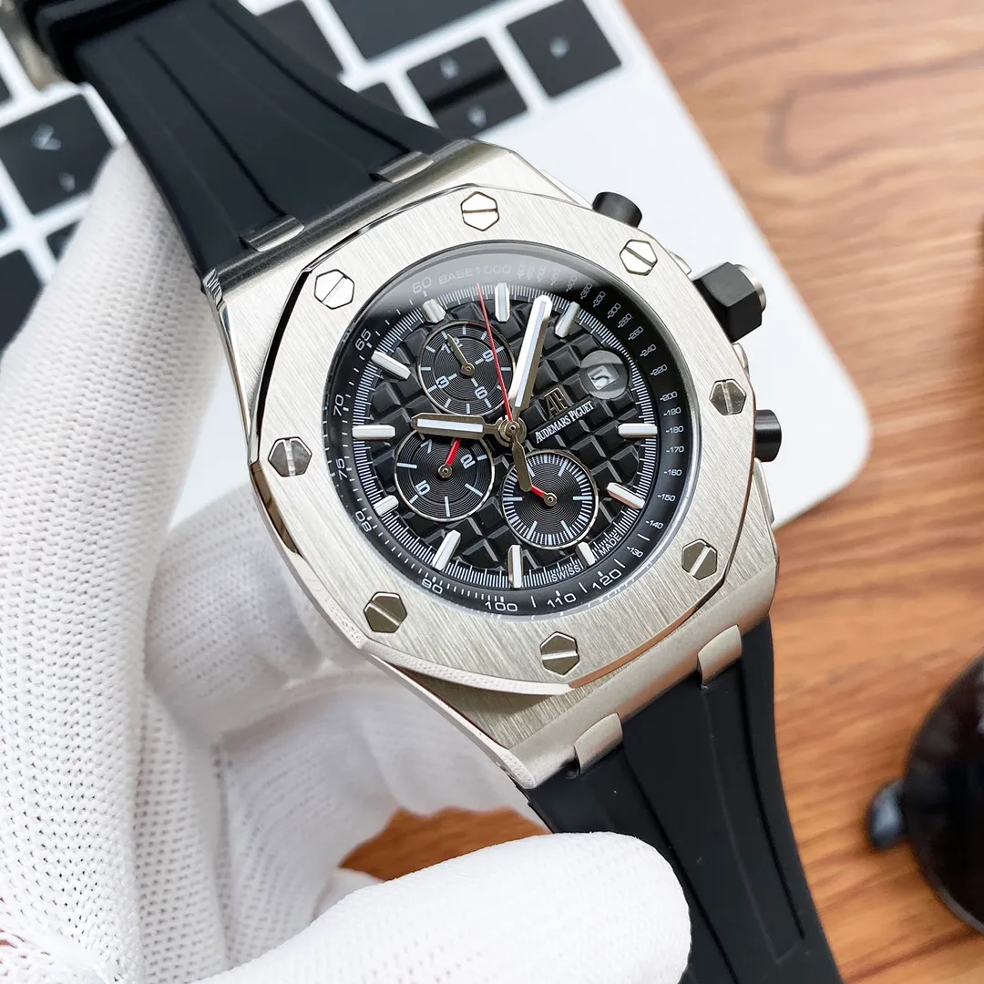 【High-end replica】💰1760! Audemars Piguet-AP Type: [Cool] Men's Watch Case: 316 stainless steel (high quality workmanship) Strap: Imported silicone strap/original buckle Movement: Advanced customized fully automatic mechanical movement (stable travel time) Material: Advanced reinforced coating mirror Size: Bezel diameter 43mm, thickness 14mm