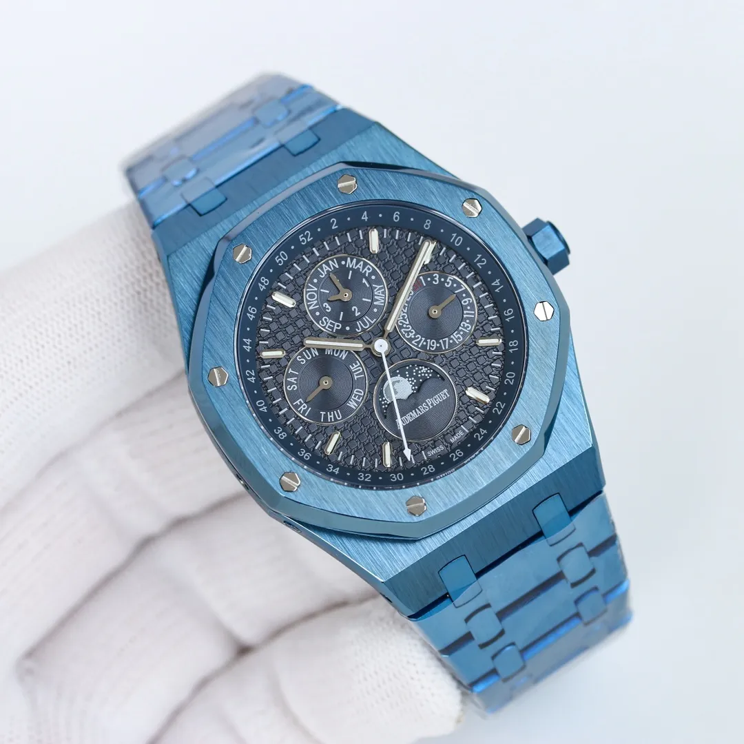 AP Audemars Piguet Royal Oak 26574ST Series🎮R68 Men's Watch! A perfect and personalized experience! 1⃣️Diameter 41MM! 2⃣️ Equipped with a customized version of Cal.5134 movement, which perfectly restores functions! 3⃣️All functions such as calendar, day of the week, month, moon phase, etc. are all real functions and can be used normally. (Steel belt, tape, and belt models are optional) 🎮 3⃣️The watch case is made of 316L fine steel, and the entire case is CNC processed with high precision, and the density is consistent with the original!           4⃣️The entire text is perfectly presented according to the original color! 5⃣️A three-piece set of shell cover, shell and bottom cover. The overall angle perfectly reflects the drawing process and the fusion of quality and beauty! 🎮S1 exquisitely recommended men’s multifunctional mechanical watch