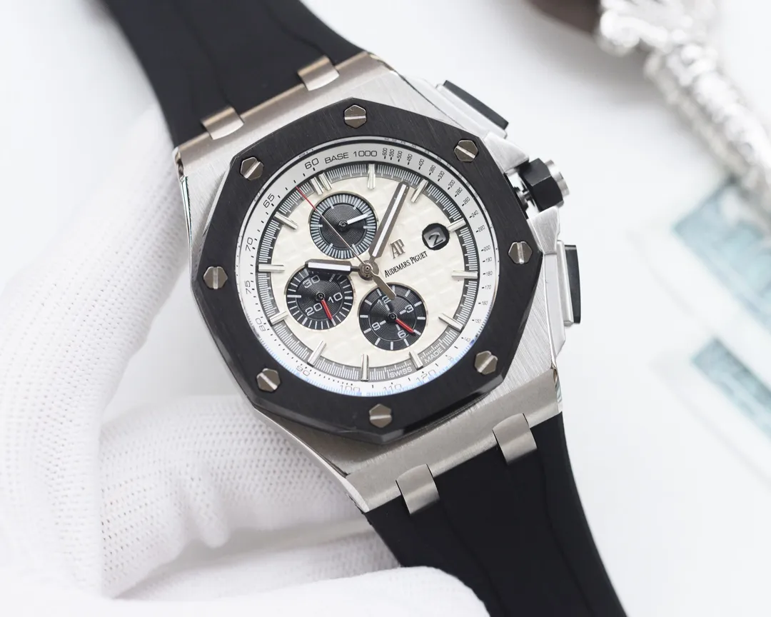 Audemars Piguet-AP🏅🏅 Type: Men's watch🎉🎉 Case: Top version 316 stainless steel L Strap: Natural rubber waterproof tape Movement: Fully automatic imported mechanical movement⚙️ Mirror: Sapphire mirror glass Size: 45mm in diameter, 13mm thick 🍷Exquisite inheritance of real effects, quality guaranteed! ‼ ️The elegant style instantly enhances the charm of men and is a symbol of taste and noble life!