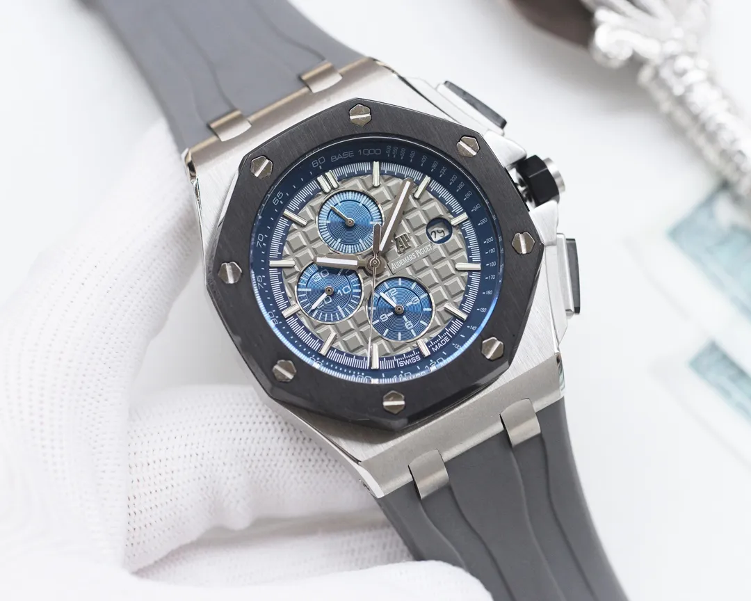 Audemars Piguet-AP🏅🏅 Type: Men's watch🎉🎉 Case: Top version 316 stainless steel L Strap: Natural rubber waterproof tape Movement: Fully automatic imported mechanical movement⚙️ Mirror: Sapphire mirror glass Size: 45mm in diameter, 13mm thick 🍷Exquisite inheritance of real effects, quality guaranteed! ‼ ️The elegant style instantly enhances the charm of men and is a symbol of taste and noble life!
