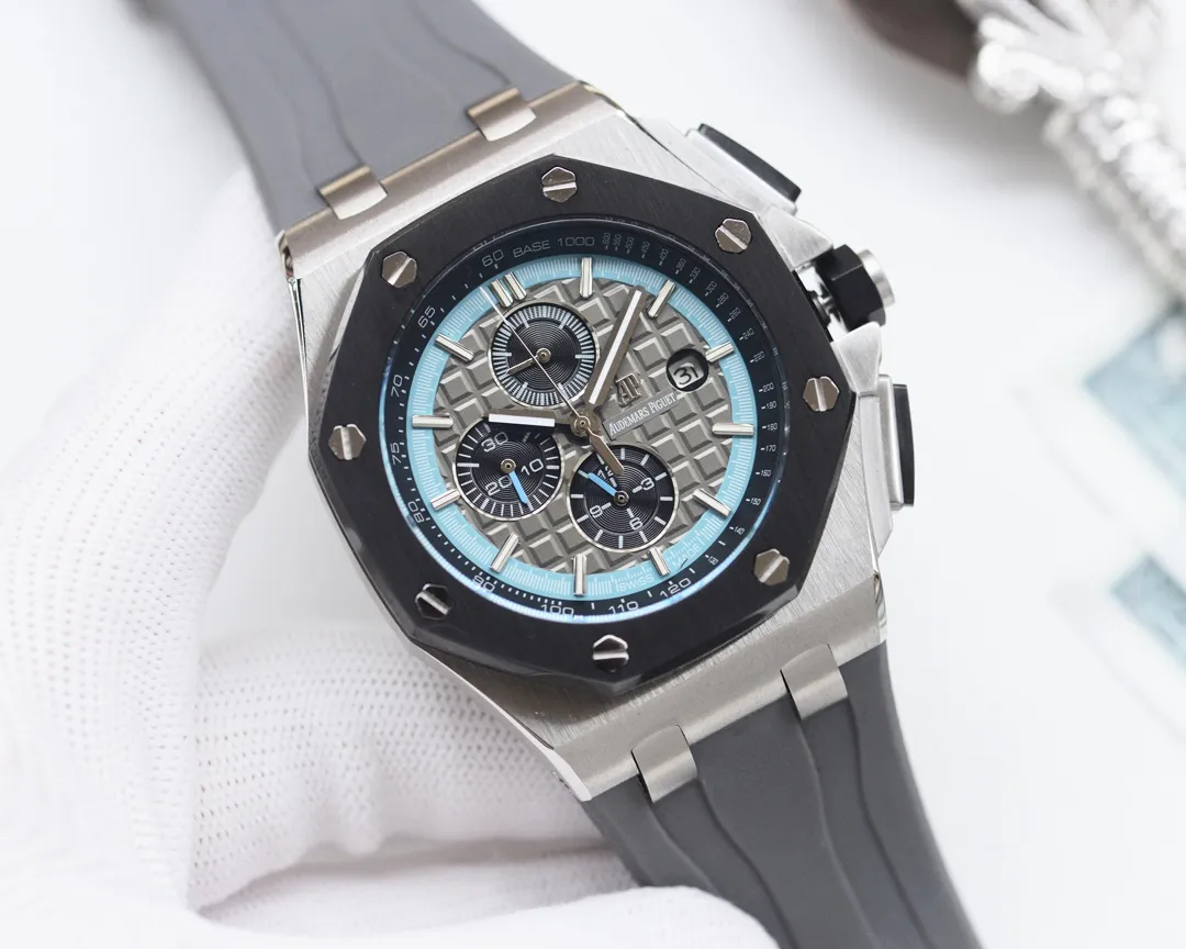 Audemars Piguet-AP🏅🏅 Type: Men's watch🎉🎉 Case: Top version 316 stainless steel L Strap: Natural rubber waterproof tape Movement: Fully automatic imported mechanical movement⚙️ Mirror: Sapphire mirror glass Size: 45mm in diameter, 13mm thick 🍷Exquisite inheritance of real effects, quality guaranteed! ‼ ️The elegant style instantly enhances the charm of men and is a symbol of taste and noble life!