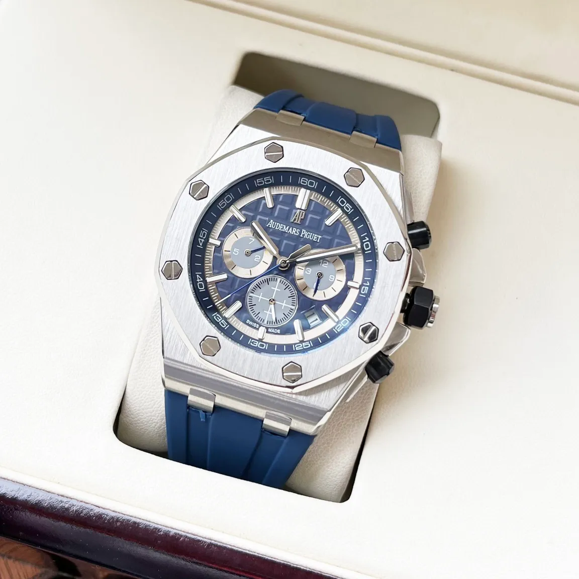 【Customized all-in-one machine】💰1920! Audemars Piguet-AP men's watch equipped with imported fully automatic 9015 all-in-one mechanical movement, sapphire mirror, 316L stainless steel case, imported rubber strap, fashionable and casual, noble and generous, size: diameter 44mm, thickness 15mm