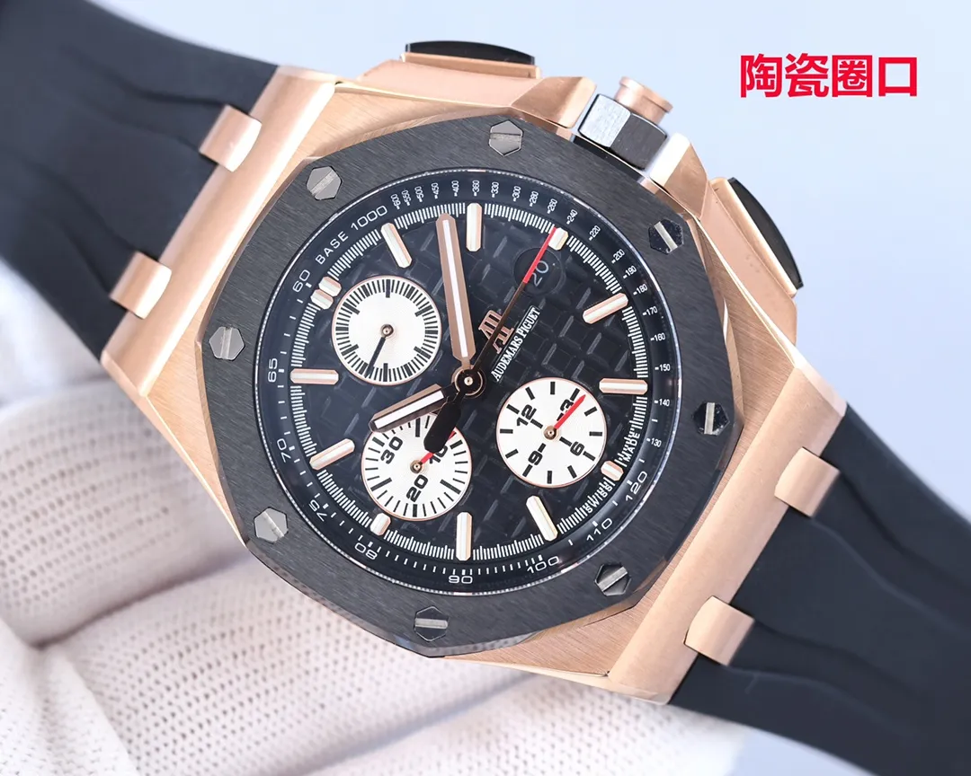 【Top Replica】💰7600! AP Audemars Piguet Royal Oak Offshore Limited Multi-Function Chronograph Mechanical Watch Size 44MM17MM [Ring] The ring is the same as the original one and adopts imported ceramic ring. [Head] The crown is made of hexagonal ceramic material, and the top is brushed and polished. [Movement] The movement is more domineering against the transparent back cover. The gray-black automatic rotor is very layered, coupled with the inlaid gems on the surface of the movement. 7750 modified 3126 fully automatic chronograph mechanical movement [Mirror] The mirror is made of imported sapphire glass [Case] It is made of imported 316 stainless steel case [Strap] It is equipped with imported fluorine rubber strap and original pin buckle. A must-have artifact for tough guys. After multiple processes of grinding and frosting, AP’s unique octagonal bezel finally expresses sharp and angular lines. Audemars Piguet’s entry-level watch is highly recommended🔥Top product Excellent products 🔥
