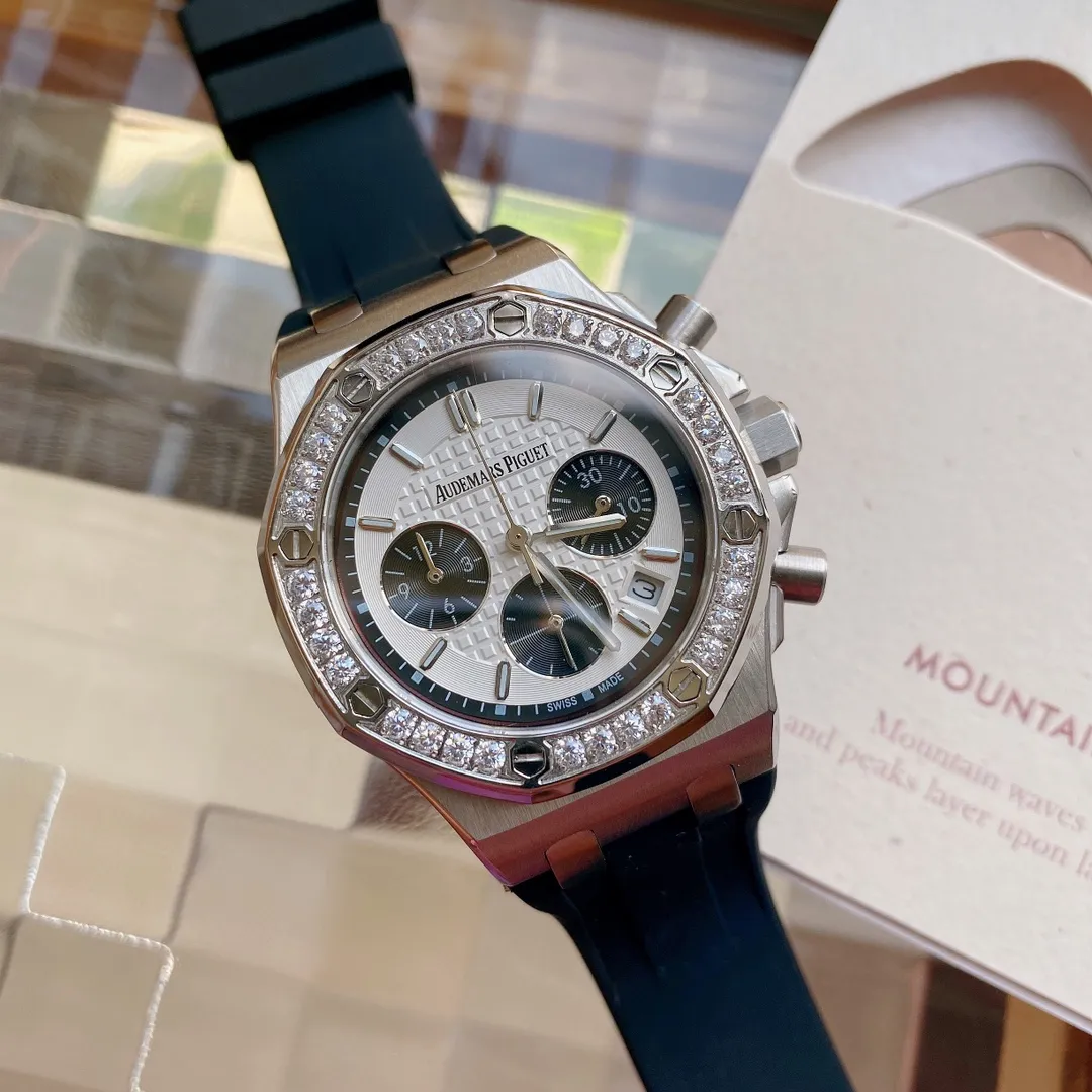 【High-end replica】💰1280! 🌟AP-Audemars Piguet Royal Oak Offshore 26231OR.ZZ.D010CA.01 series of super cool women's clothing, colorful matching, six-hand timing imported quartz movement, sapphire scratch-resistant glass, 316 stainless steel case, imported rubber strap, the best classic among Audemars Piguet women's models.