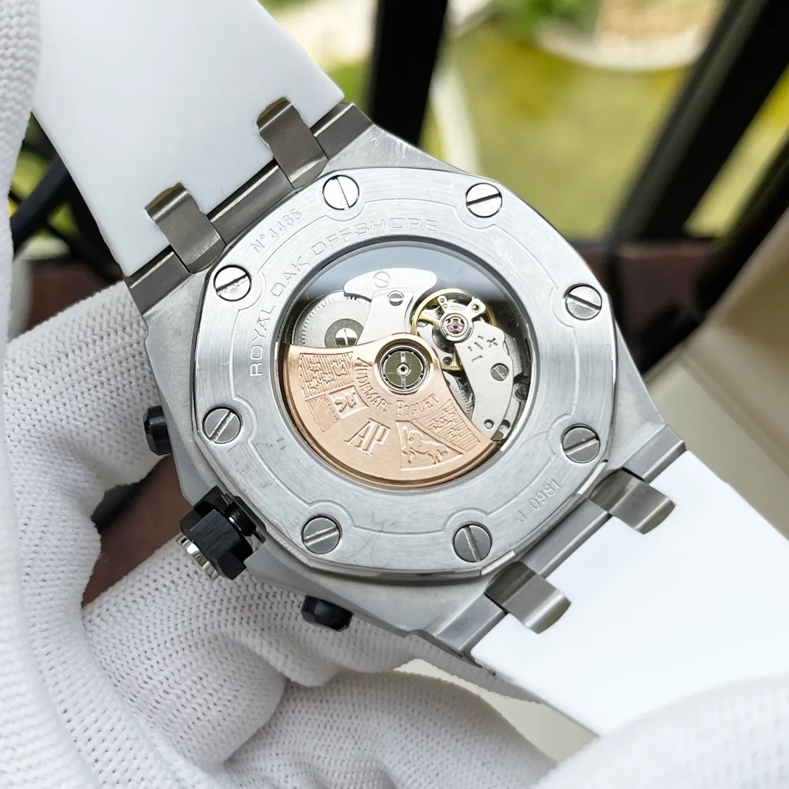 【Customized all-in-one machine】💰1920! Audemars Piguet-AP men's watch equipped with fully automatic imported 9015 all-in-one mechanical movement, sapphire mirror, 316L stainless steel case, natural rubber strap, business casual, elegant and refined, size: diameter 44mm, thickness 15mm