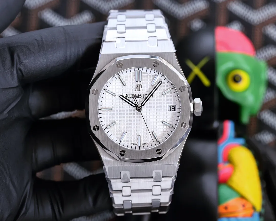 【High-end replica】💰1240! 【Top Replica】💰3440! Audemars Piguet Royal Oak series equipped with original imported ultra-thin 9015 automatic movement, stainless steel strap, original folding clasp, sapphire mirror, one year of technical improvement, fully automatic mechanical watch, size 41mm*10mm