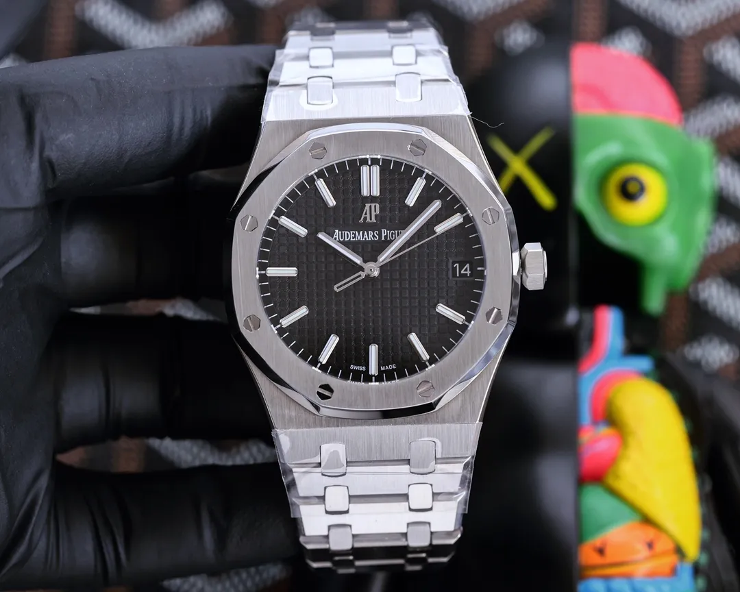 【High-end replica】💰1240! 【Top Replica】💰3440! Audemars Piguet Royal Oak series equipped with original imported ultra-thin 9015 automatic movement, stainless steel strap, original folding clasp, sapphire mirror, one year of technical improvement, fully automatic mechanical watch, size 41mm*10mm