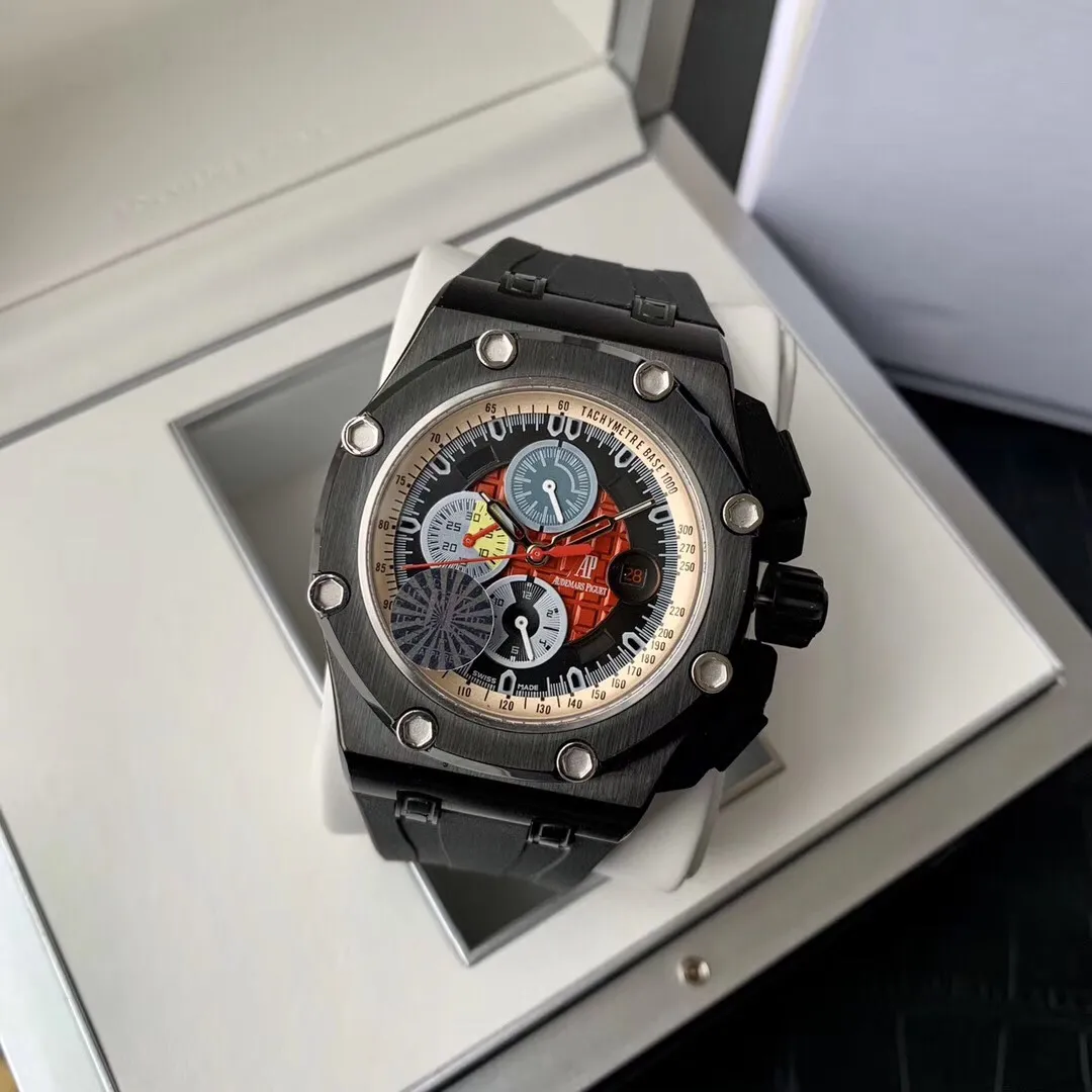 【Foreign trade import】💰3600! Audemars Piguet-Royal Oak Offshore‼ ️The Royal Oak Offshore grandly launches a new model. This watch cancels the Arabic numerals, making the dial look more concise and capable. Size: 44MM*13MM [Driving by the Male God] Movement: Original fully automatic mechanical movement imported from Japan [0⃣️error] Mirror: Anti-glare treated sapphire crystal glass [Never wear] Material: Imported 316 stainless steel Case Strap: Imported rubber strap Buckle: Original pin buckle🔥Top quality products continue to be produced🔥
