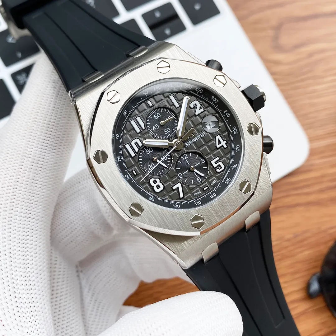 【High-end replica】💰1760! Audemars Piguet-AP Type: [Cool] Men's Watch Case: 316 stainless steel (high quality workmanship) Strap: Imported silicone strap/original buckle Movement: Advanced customized fully automatic mechanical movement (stable travel time) Material: Advanced reinforced coating mirror Size: Bezel diameter 43mm, thickness 14mm
