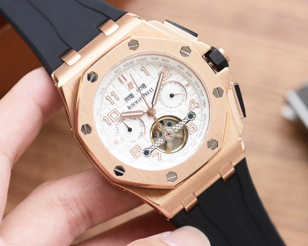 【Customized all-in-one machine】💰1840! AP-Audemars Piguet-The details are evident! 🎈Top watch technical works, 🎈Superb technical attainments🎈Atmosphere style🎈 [Brand]: AP [Exquisite men's watch] Atmosphere style! Hot sales continue! [Type]: Top quality men's watch ⌚️ [Strap]: Made of pure 316L steel [Movement]: High-end fully automatic mechanical movement Material: Mineral mirror [wear-resistant] more clear 🎬 Every detail of the watch is closer to the original! Comparable to counters! The whole watch gives people a sense of elegance and refinement! It makes the owner feel more beautiful and noble when wearing it! Makes people more confident and stronger! [The best accessory for wise men that is full of praise! ] The first choice for stocking in physical stores🏅️Super high return rate🏅️Super cost-effective🏅️The best word-of-mouth product🏅️ Size: 45mm diameter stainless steel 14mm thickness! Good stuff is coming! Welcome to reprint!