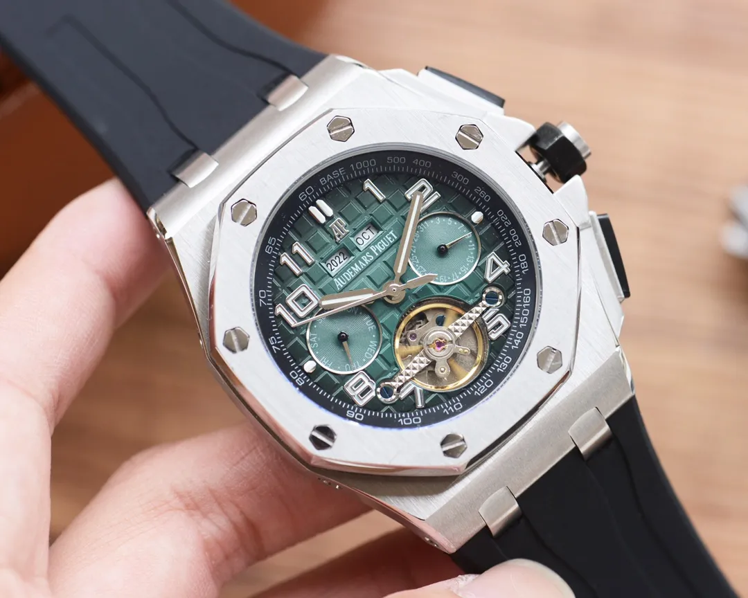 【Customized all-in-one machine】💰1840! AP-Audemars Piguet-The details are evident! 🎈Top watch technical works, 🎈Superb technical attainments🎈Atmosphere style🎈 [Brand]: AP [Exquisite men's watch] Atmosphere style! Hot sales continue! [Type]: Top quality men's watch ⌚️ [Strap]: Made of pure 316L steel [Movement]: High-end fully automatic mechanical movement Material: Mineral mirror [wear-resistant] more clear 🎬 Every detail of the watch is closer to the original! Comparable to counters! The whole watch gives people a sense of elegance and refinement! It makes the owner feel more beautiful and noble when wearing it! Makes people more confident and stronger! [The best accessory for wise men that is full of praise! ] The first choice for stocking in physical stores🏅️Super high return rate🏅️Super cost-effective🏅️The best word-of-mouth product🏅️ Size: 45mm diameter stainless steel 14mm thickness! Good stuff is coming! Welcome to reprint!