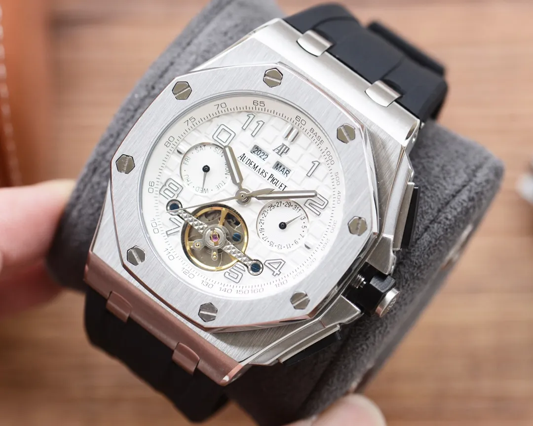 【Customized all-in-one machine】💰1840! AP-Audemars Piguet-The details are evident! 🎈Top watch technical works, 🎈Superb technical attainments🎈Atmosphere style🎈 [Brand]: AP [Exquisite men's watch] Atmosphere style! Hot sales continue! [Type]: Top quality men's watch ⌚️ [Strap]: Made of pure 316L steel [Movement]: High-end fully automatic mechanical movement Material: Mineral mirror [wear-resistant] more clear 🎬 Every detail of the watch is closer to the original! Comparable to counters! The whole watch gives people a sense of elegance and refinement! It makes the owner feel more beautiful and noble when wearing it! Makes people more confident and stronger! [The best accessory for wise men that is full of praise! ] The first choice for stocking in physical stores🏅️Super high return rate🏅️Super cost-effective🏅️The best word-of-mouth product🏅️ Size: 45mm diameter stainless steel 14mm thickness! Good stuff is coming! Welcome to reprint!