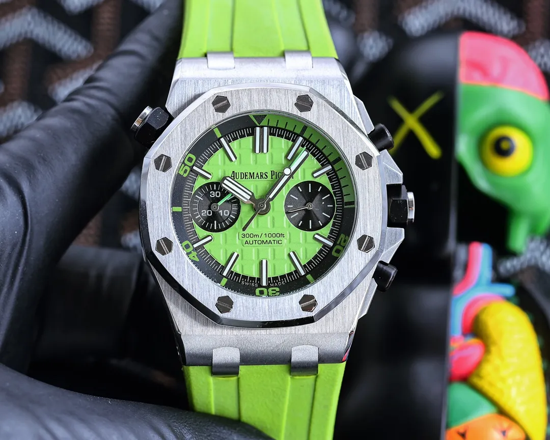 【High-end replica】💰1720! Audemars Piguet AP Royal Oak Offshore series Coated glass Size 45mm*14mm Waterproof tape with AP original pin buckle Equipped with fully automatic mechanical movement Octagonal brushed steel case with mesh surface Cold, domineering, a different tough guy