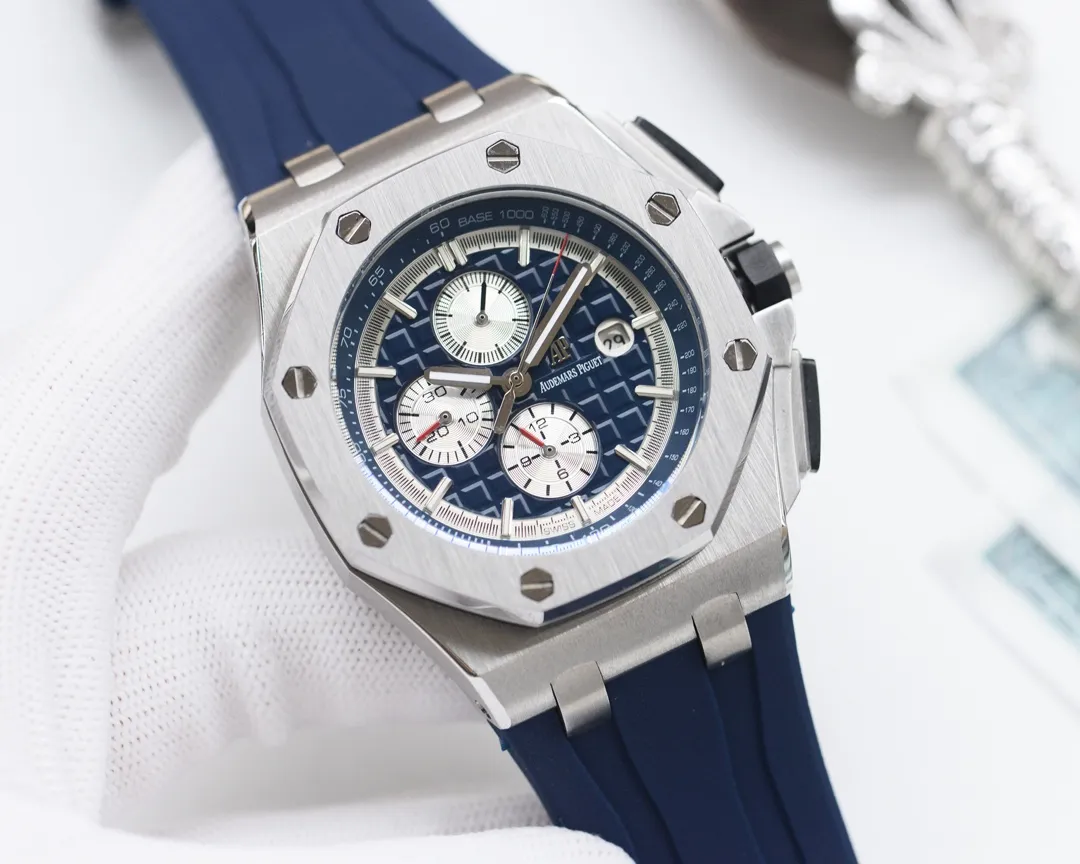Audemars Piguet-AP🏅🏅 Type: Men's watch🎉🎉 Case: Top version 316 stainless steel L Strap: Natural rubber waterproof tape Movement: Fully automatic imported mechanical movement⚙️ Mirror: Sapphire mirror glass Size: 45mm in diameter, 13mm thick 🍷Exquisite inheritance of real effects, quality guaranteed! ‼ ️The elegant style instantly enhances the charm of men and is a symbol of taste and noble life!