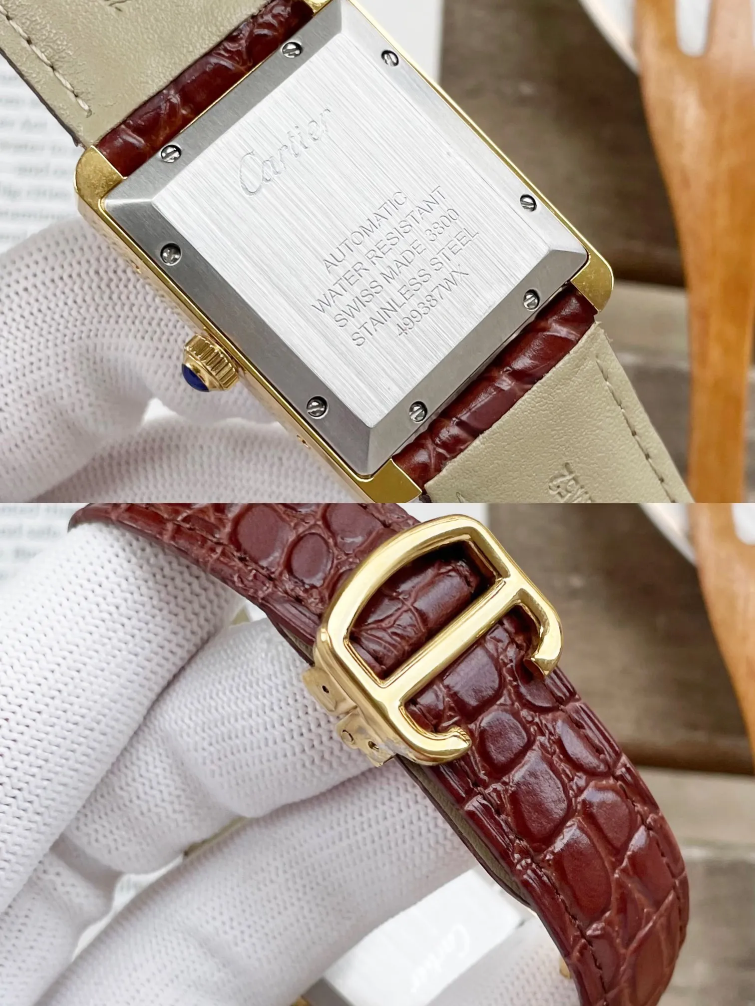 【High-end replica】💰1300! 【Customized all-in-one machine】💰1920! Cartier ⌚️CARTIER Tank Series Men's Mechanical Watch 💯New Citizen 9015 all-in-one automatic mechanical movement with accurate travel time, 🅾️Reworked 💯316L stainless steel case with imitation machine workmanship Case size 31*41 💯Wear-resistant and scratch-resistant sapphire mirror 💯Cow leather strap with original folding clasp! Welcome to reprint!