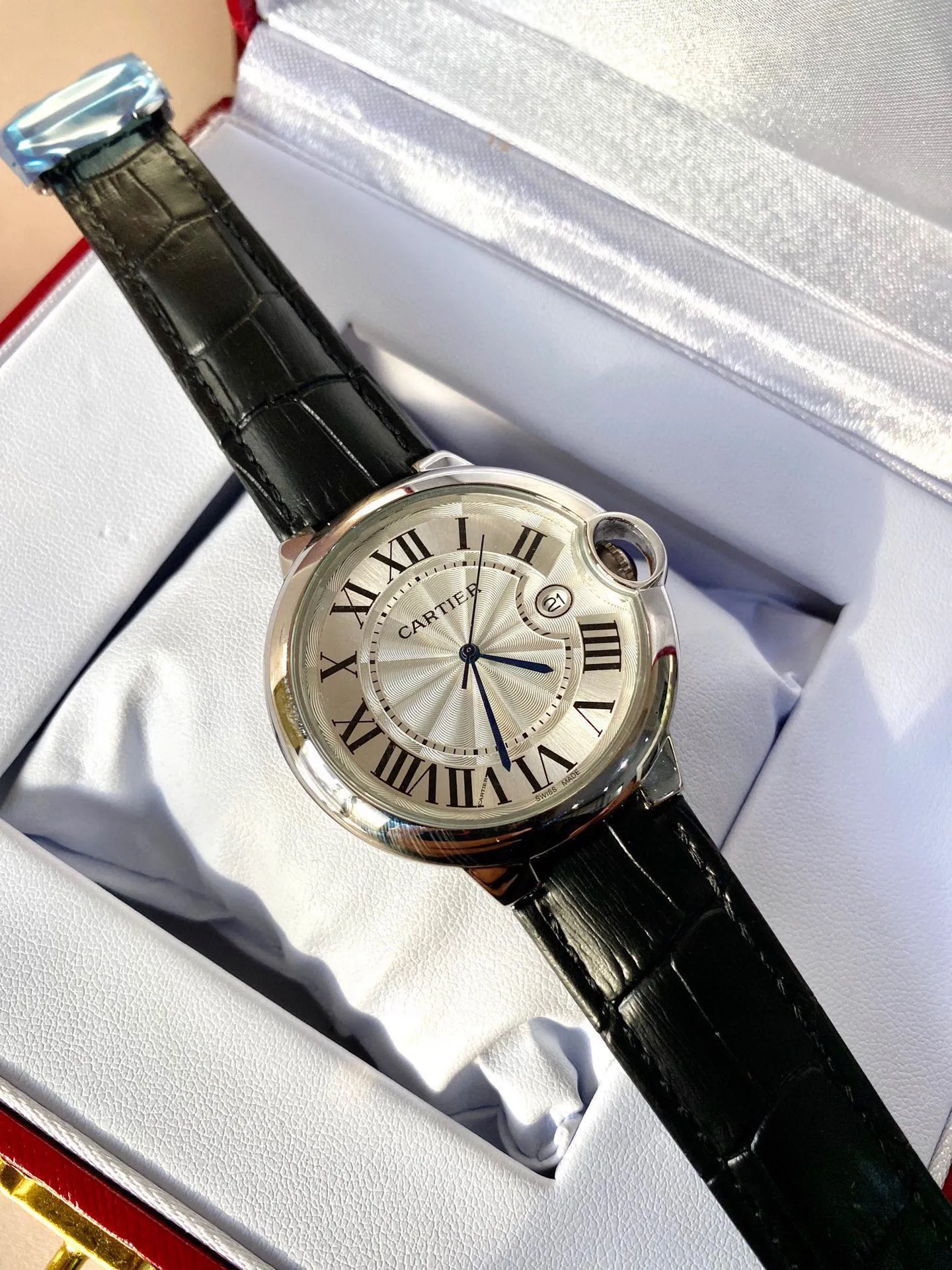 [High-end replica] 💰620 Couple model 💏 Cartier Blue Balloon! ! Stainless steel case, imported quartz movement! ! Convex coated mirror! ! Three sizes are available, 28mm 33mm 36mm for women and 42mm for men! !