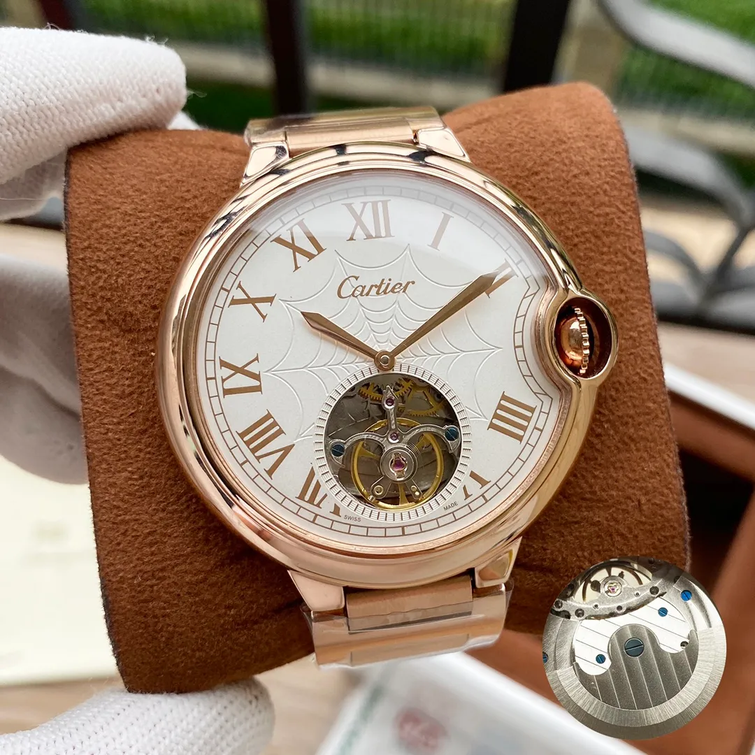 【High-end replica】💰1240! Cartier's premium men's watch has a simple two-hand flywheel design, noble atmosphere, gentlemanly style, excellent quality, and is selling well all over the city. Using fully automatic mechanical movement, top-grade 316 stainless steel case and strap, mineral super mirror, size 46*13