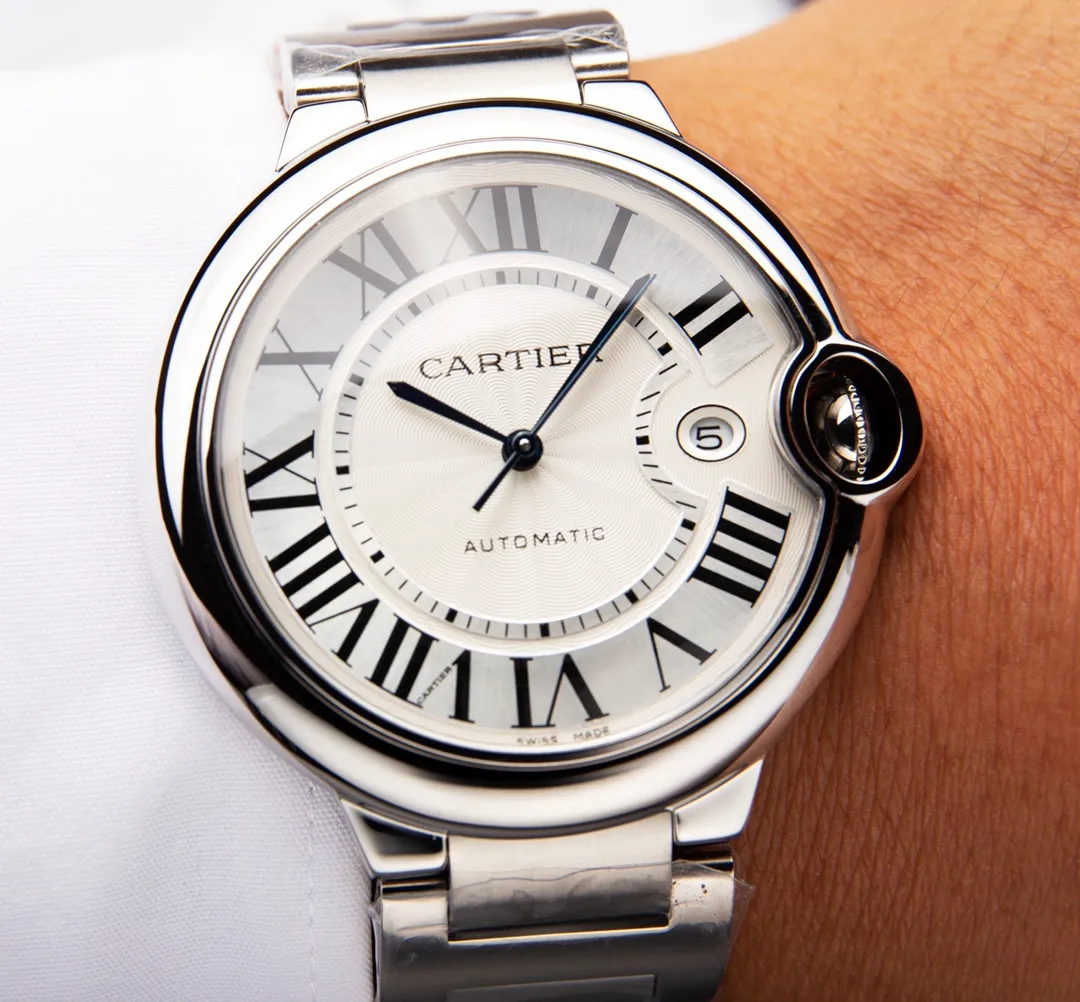 【High-end replica】💰1080! Customized all-in-one machine 💰1920! Cartier Blue Balloon series, 42mm, equipped with imported 9015 all-in-one machine, sapphire mirror, highly waterproof, burnt steel blue pointer color, head curvature shape (Extreme replica requirements create high quality, playing with more than concepts!)