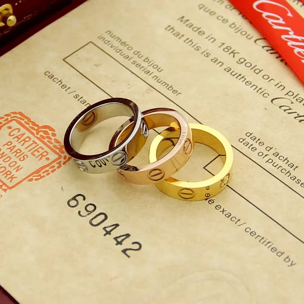 【High-end replica】💰240! Cartier ring wide version narrow version with diamonds without diamonds three colors code size 5-11
