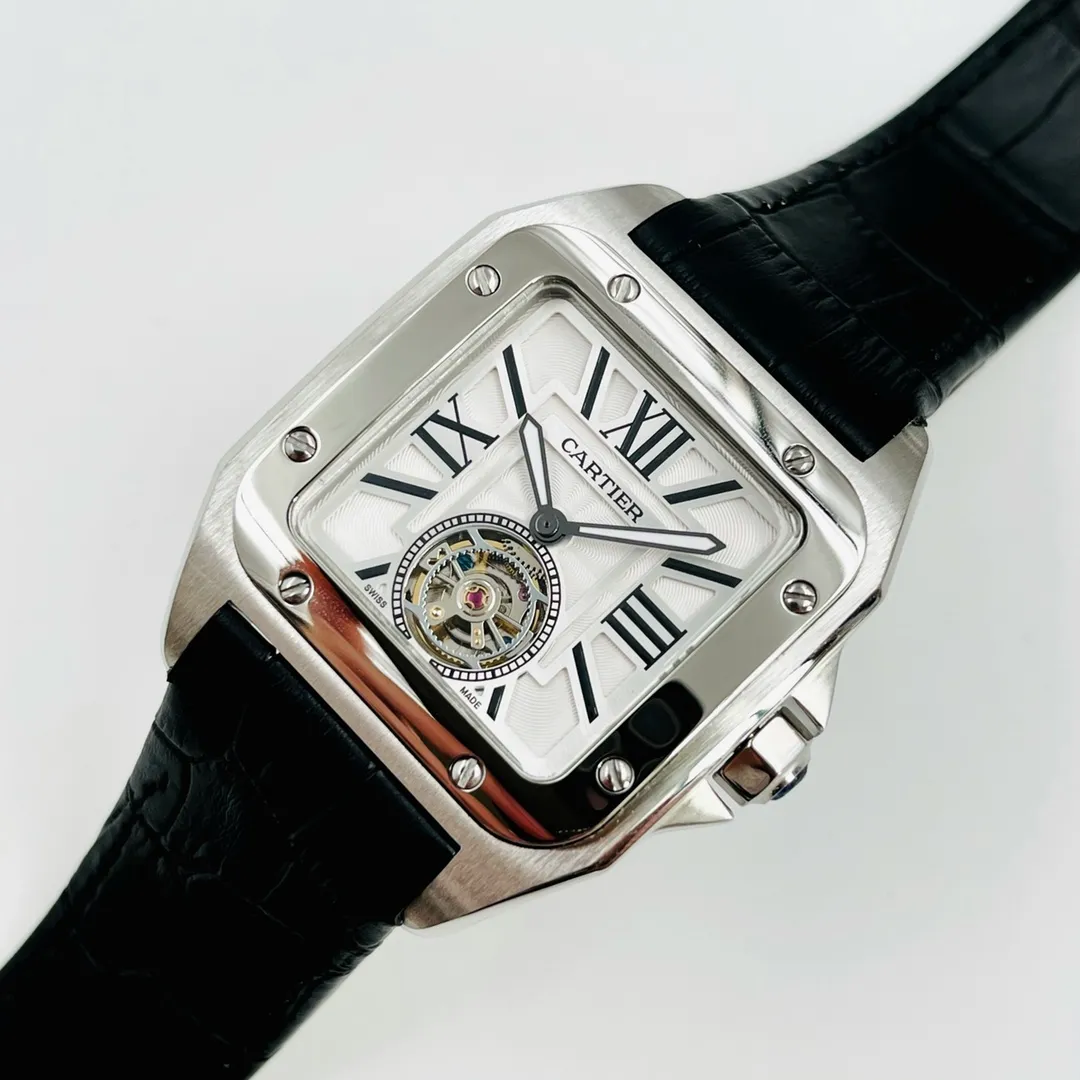 【Foreign trade import】💰1560! CARTIER-Cartier (Excellent, Exquisite, and Intelligent Work) Wrist Beauty and Style Type: Imported flywheel fully automatic mechanical movement, 316l fine steel case, reinforced and thickened mirror, cowhide strap with original folding buckle, case diameter 38.8 mm, thickness 11.5 mm (excellent), unique design, exquisite, wise style, noble and generous, aristocratic style