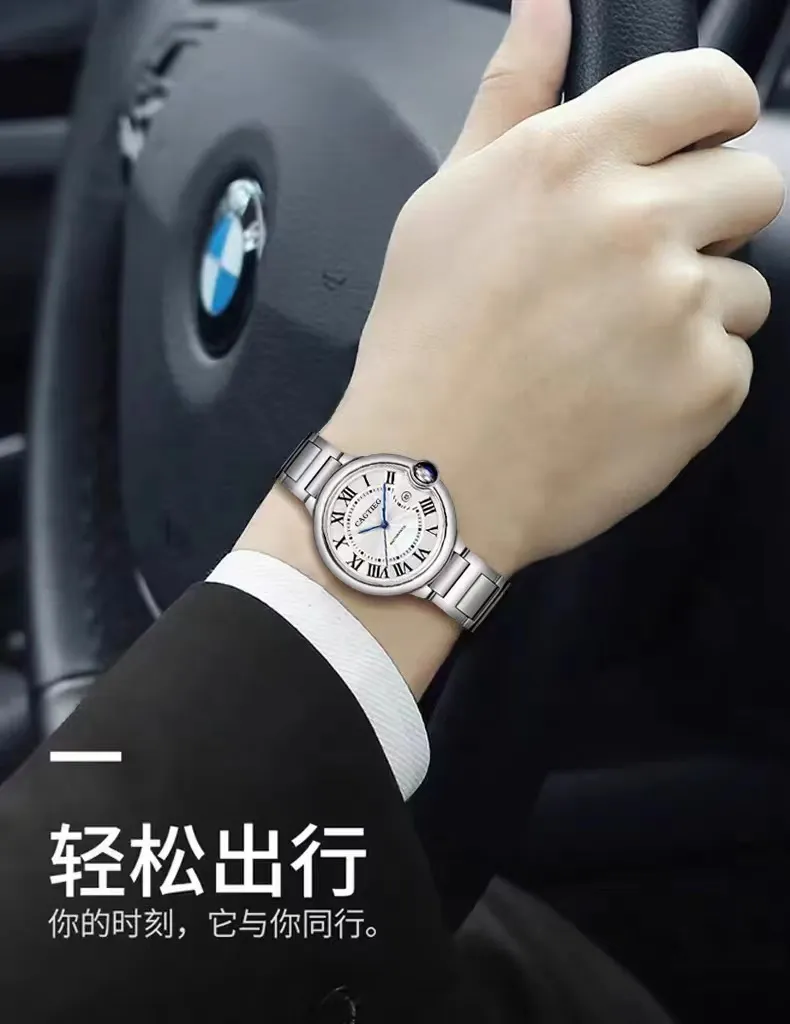 【High-end replica】💰1080! Customized all-in-one machine 💰1920! Cartier Blue Balloon series, 42mm, equipped with imported 9015 all-in-one machine, sapphire mirror, highly waterproof, burnt steel blue pointer color, head curvature shape (Extreme replica requirements create high quality, playing with more than concepts!)