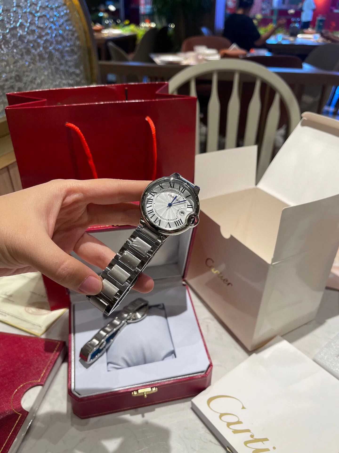 [High-end replica] 💰620 Couple model 💏 Cartier Blue Balloon! ! Stainless steel case, imported quartz movement! ! Convex coated mirror! ! Three sizes are available, 28mm 33mm 36mm for women and 42mm for men! !