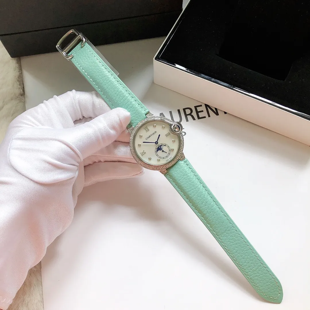 【Foreign trade import】💰960! The Cartier Blue Balloon watch luxury series, versatile size 36mm, simple and unique, with ceramic strap set with diamonds, abandons the complicated and gorgeous decorations popular in modern times, reinterprets beauty with simplicity, creates exclusive high quality, uses Swarovski crystal diamonds to make the dial, showing its elegant, refined and noble temperament without leakage