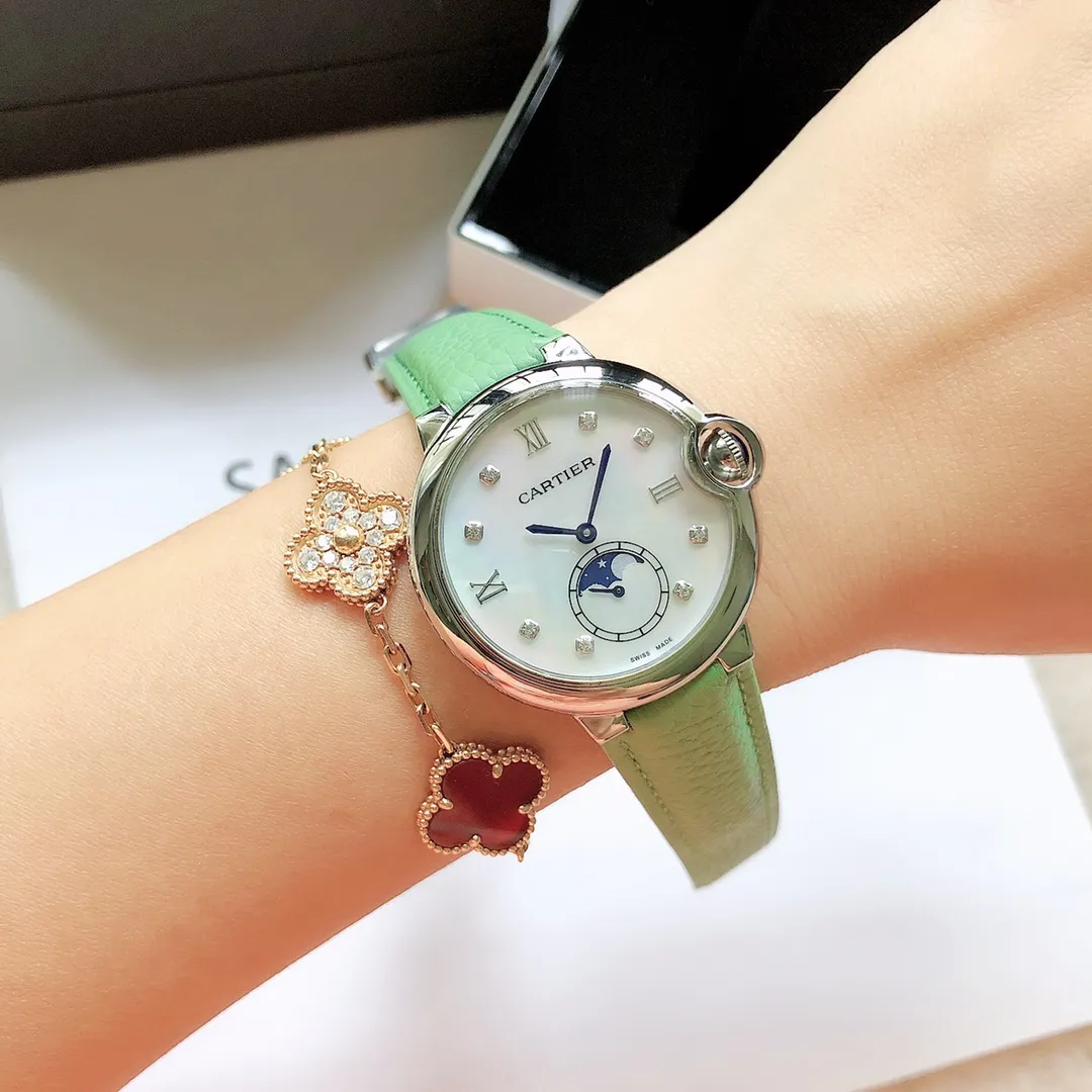 【Foreign trade import】💰960! The Cartier Blue Balloon watch luxury series, versatile size 36mm, simple and unique, with ceramic strap set with diamonds, abandons the complicated and gorgeous decorations popular in modern times, reinterprets beauty with simplicity, creates exclusive high quality, uses Swarovski crystal diamonds to make the dial, showing its elegant, refined and noble temperament without leakage