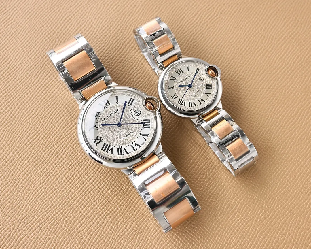 The classic Cartier basket balloon series is shipped with stars! 🎈Couple watch👫, can be equipped with steel belt, crocodile leather, etc., equipped with original imported fully automatic mechanical movement, (zero repair)...Swiss machine quality is 100% super waterproof, using 316 stainless steel case, sapphire mirror, PVC vacuum plating that does not fade💪beautiful gloss, high-end atmosphere, durable and comfortable! The diameter is 42mm for men and 33mm for women. Welcome to forward and order! [Love][Fist][Fist][Handshake][Handshake