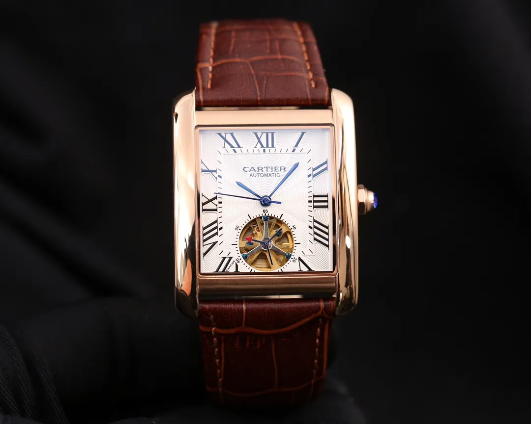 【Foreign Trade Import】💰1520! 2021 hot tank series, classic style, Chinese size! Brand: Cartier🎈Hot-selling model🎈🔥Unique charm 🏆🏆 Type: Fine men's watch (exquisite workmanship) Strap: Genuine leather strap (very comfortable) Movement: top mechanical movement🔥🔥 (very stable) Quality assurance🎈🎈very stable🎈🎈Swiss flower washing process🎈🎈 Mirror surface: mineral-strengthened glass, high transparency, real object, classic and timeless, excellent quality, high cost performance🔥🔥 Size: 43m in diameter, 12mm thick, hot sale! Welcome to reprint!