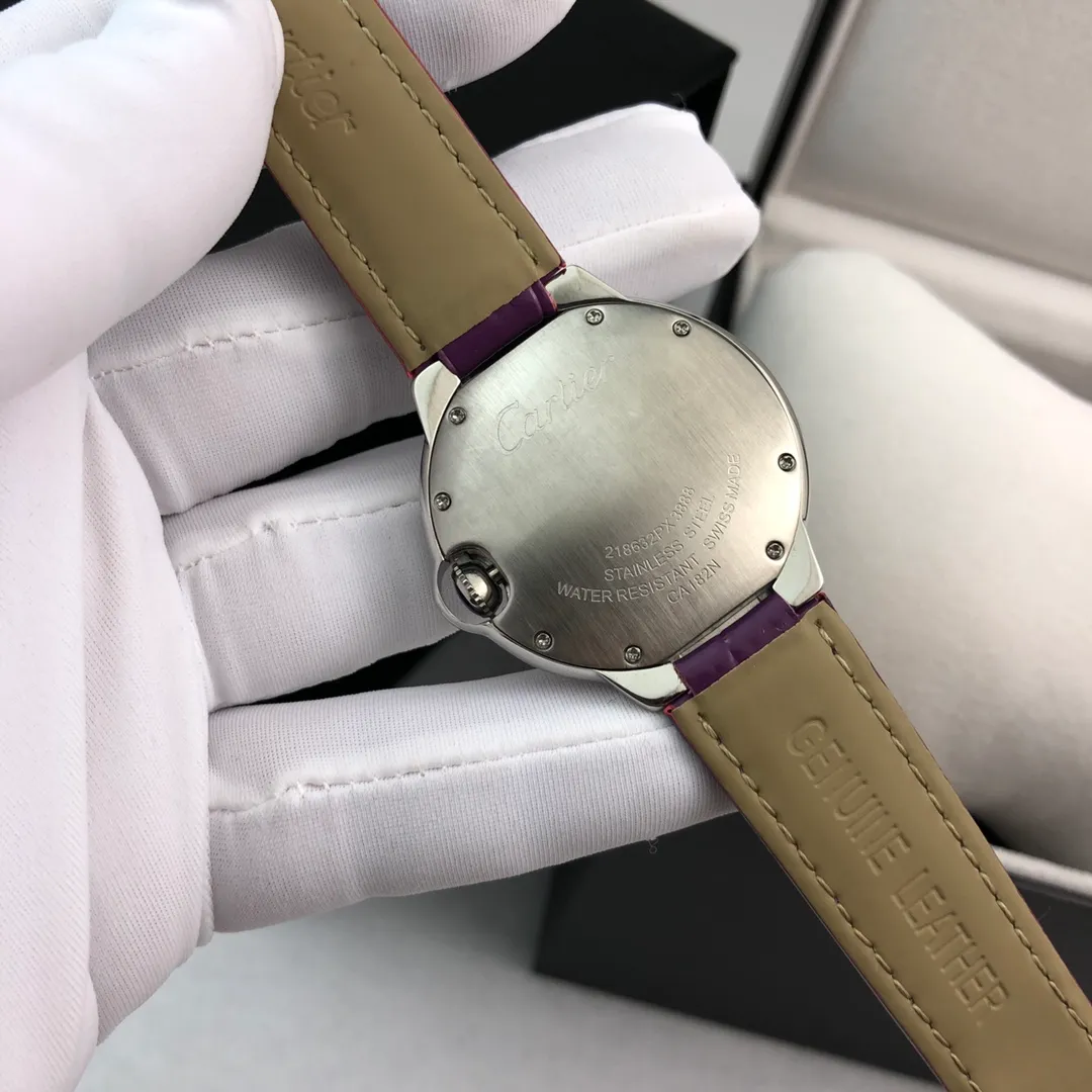 【Foreign trade import】💰840! Cartier - [CARTIER Blue Balloon Series Goddess Watch, very popular among goddesses, 316L fine steel case hand-set with diamonds, clean brushed metal dial, showing simple temperament, imported quartz movement, the latest and most pink color, super white hand, great appearance and temperament! Original folding clasp, size: 36mm...