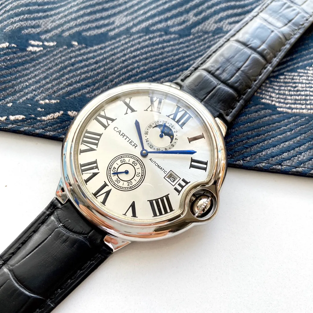 【Foreign trade import】💰2400! Cartier (extremely noble and wise work) best design [福] Rome & Star [Type] exquisite men's watch (more excellent) real man [福] (legendary sales) [strap] genuine cowhide & stainless steel strap (more comfortable) deeply loved [福] [movement] super top mechanical movement (more stable) perpetual motion [福] [material] mineral super strong mirror (more wear-resistant) super thick feel [福] wise style [福] atmospheric design [福] Return of the King [福] [Size] 40mm in diameter and 12mm in thickness Smart launch! Welcome to reprint [post] [post]